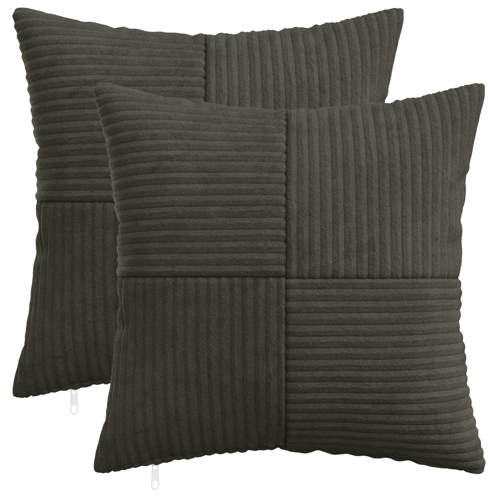 vidaXL Калъфка за възглавница 2 pcs ALMELO Антрацит 30 x 30 cm