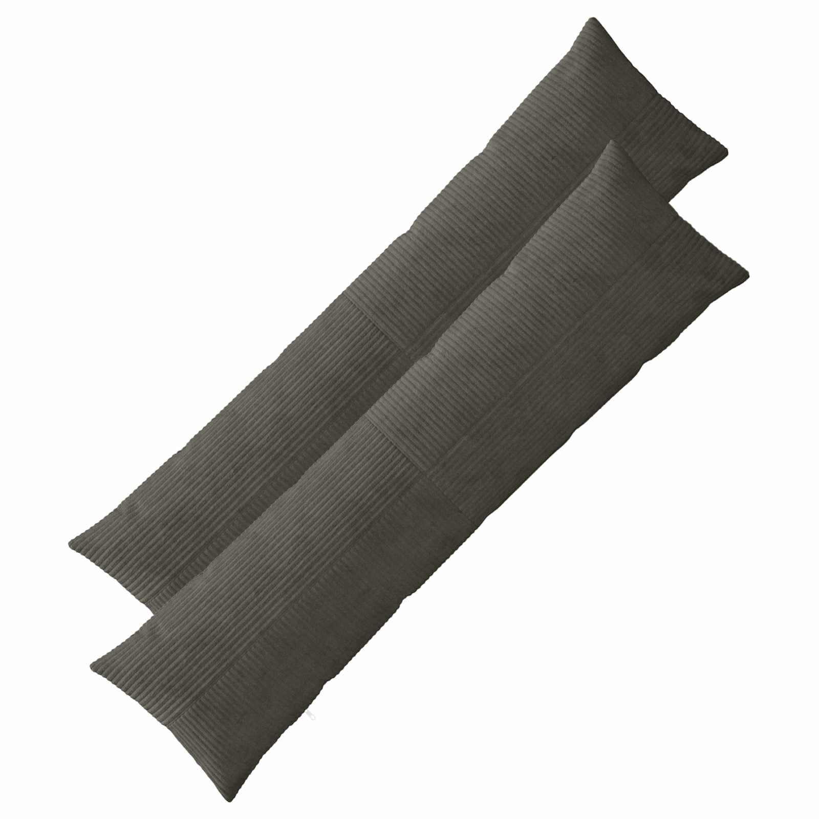 vidaXL Калъфка за възглавница 2 pcs ALMELO Антрацит 40 x 145 см