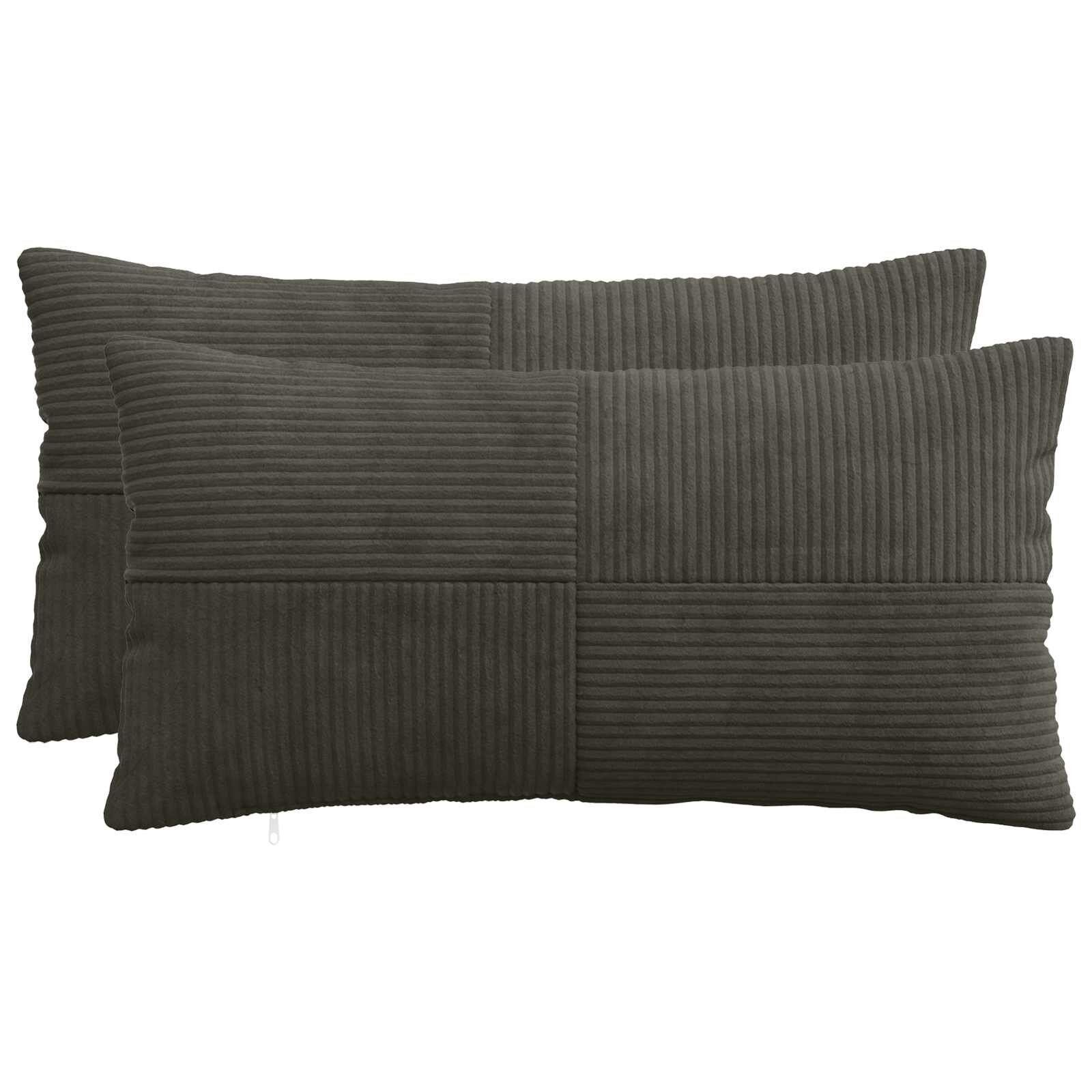 vidaXL Калъфка за възглавница 2 pcs ALMELO Антрацит 40 x 70 cm