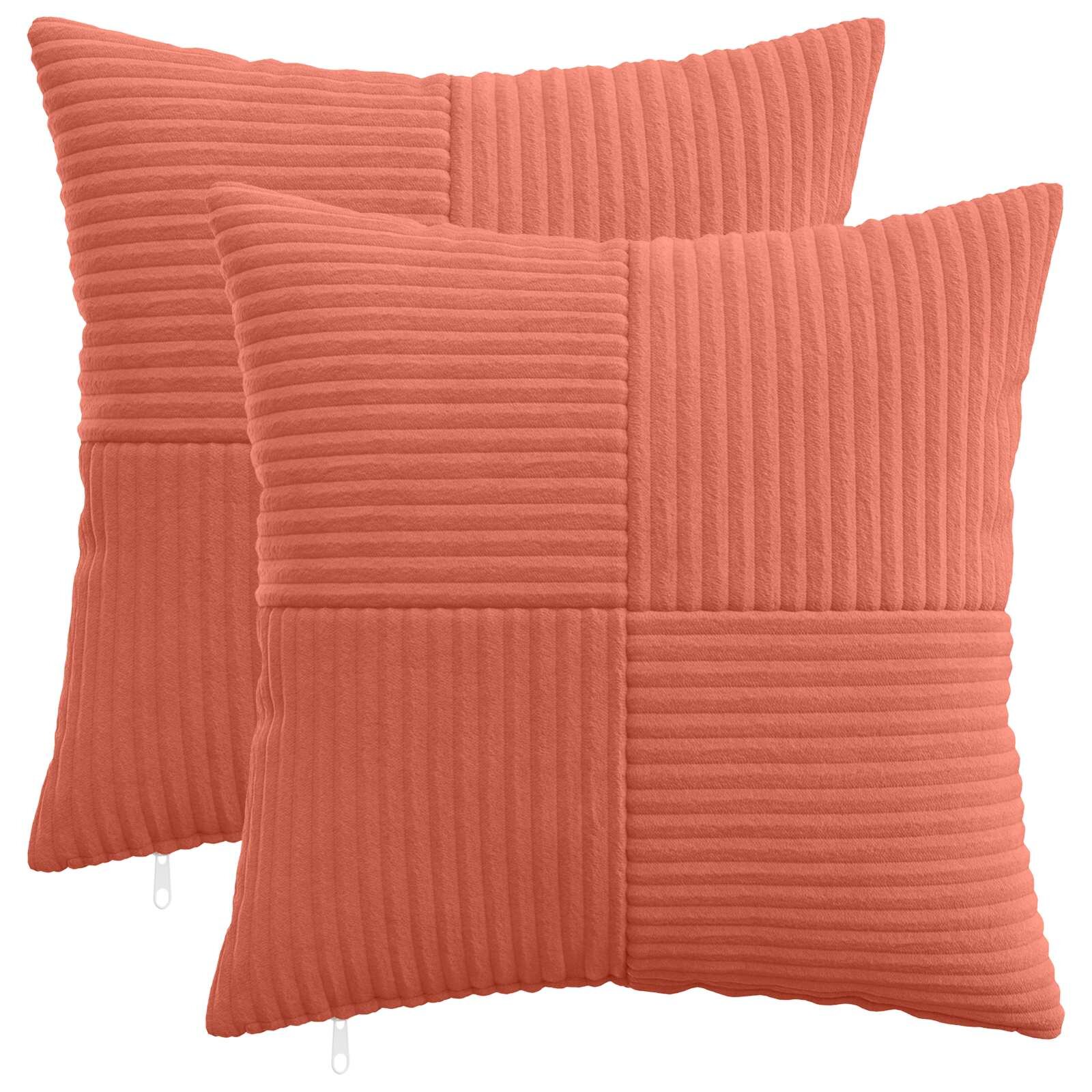 vidaXL Калъфка за възглавница 2 pcs ALMELO Червено оранжево 40 x 40 cm