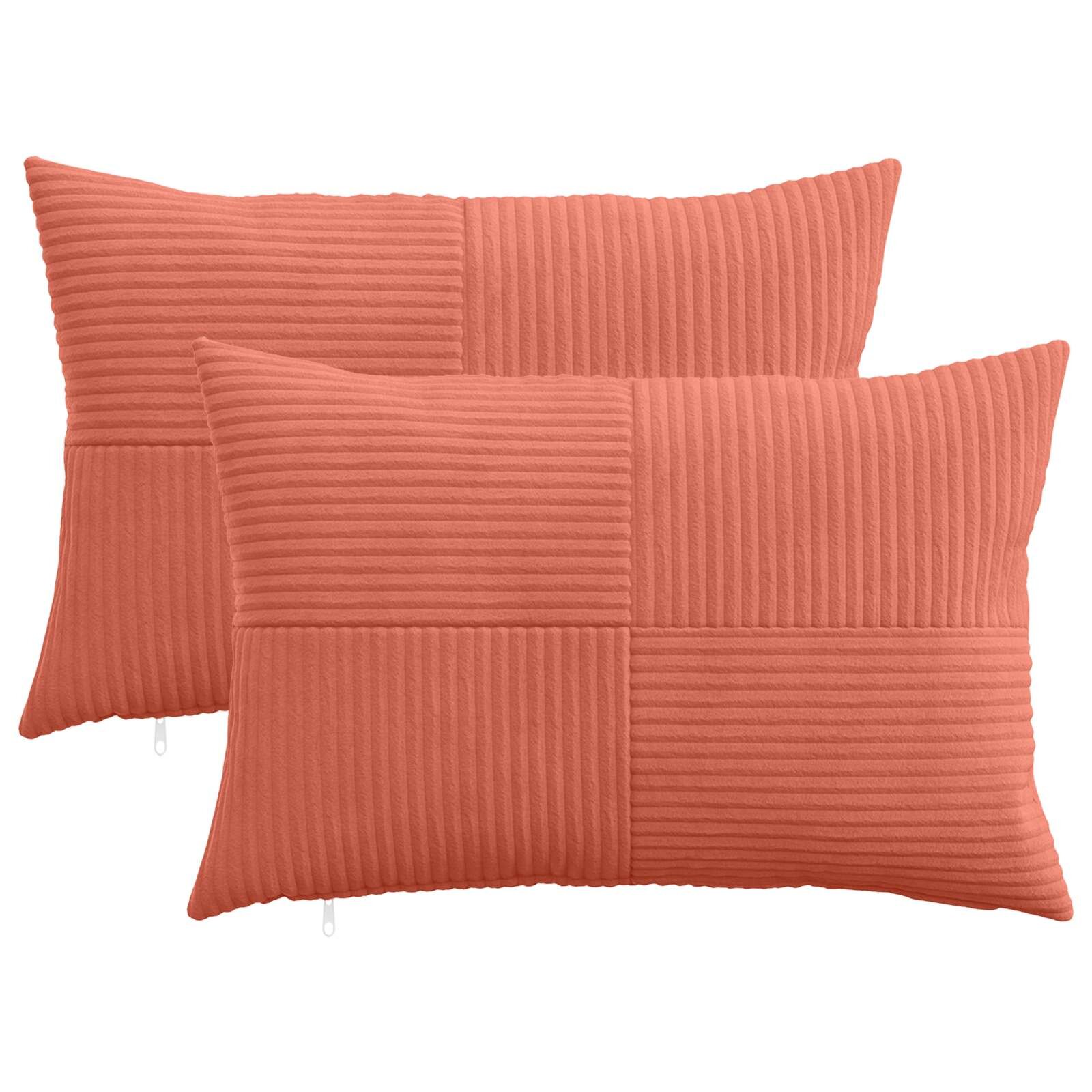 vidaXL Калъфка за възглавница 2 pcs ALMELO Червено оранжево 50 x 70 cm