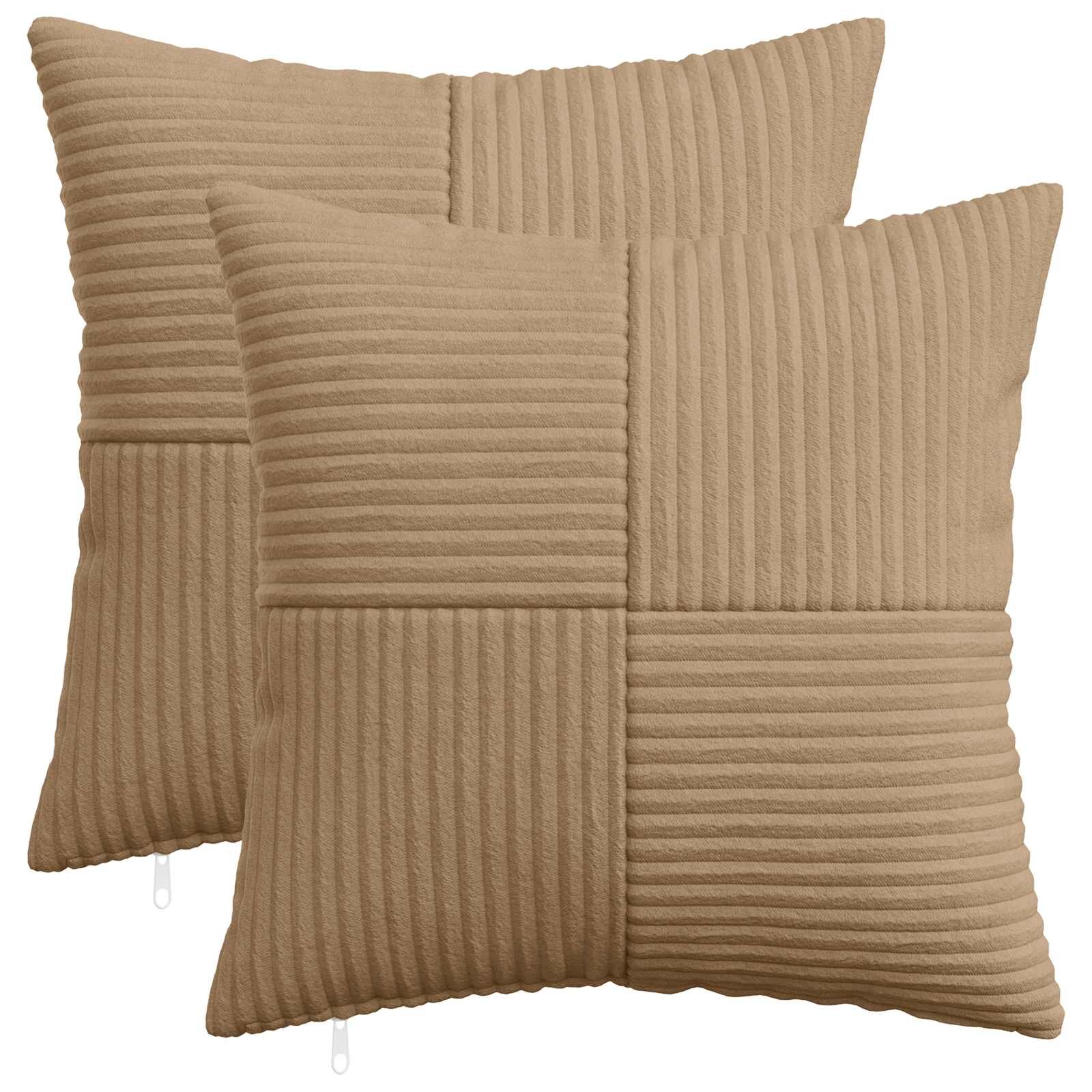 vidaXL Калъфка за възглавница 2 pcs ALMELO Кафяво 35 x 35 cm кордурой