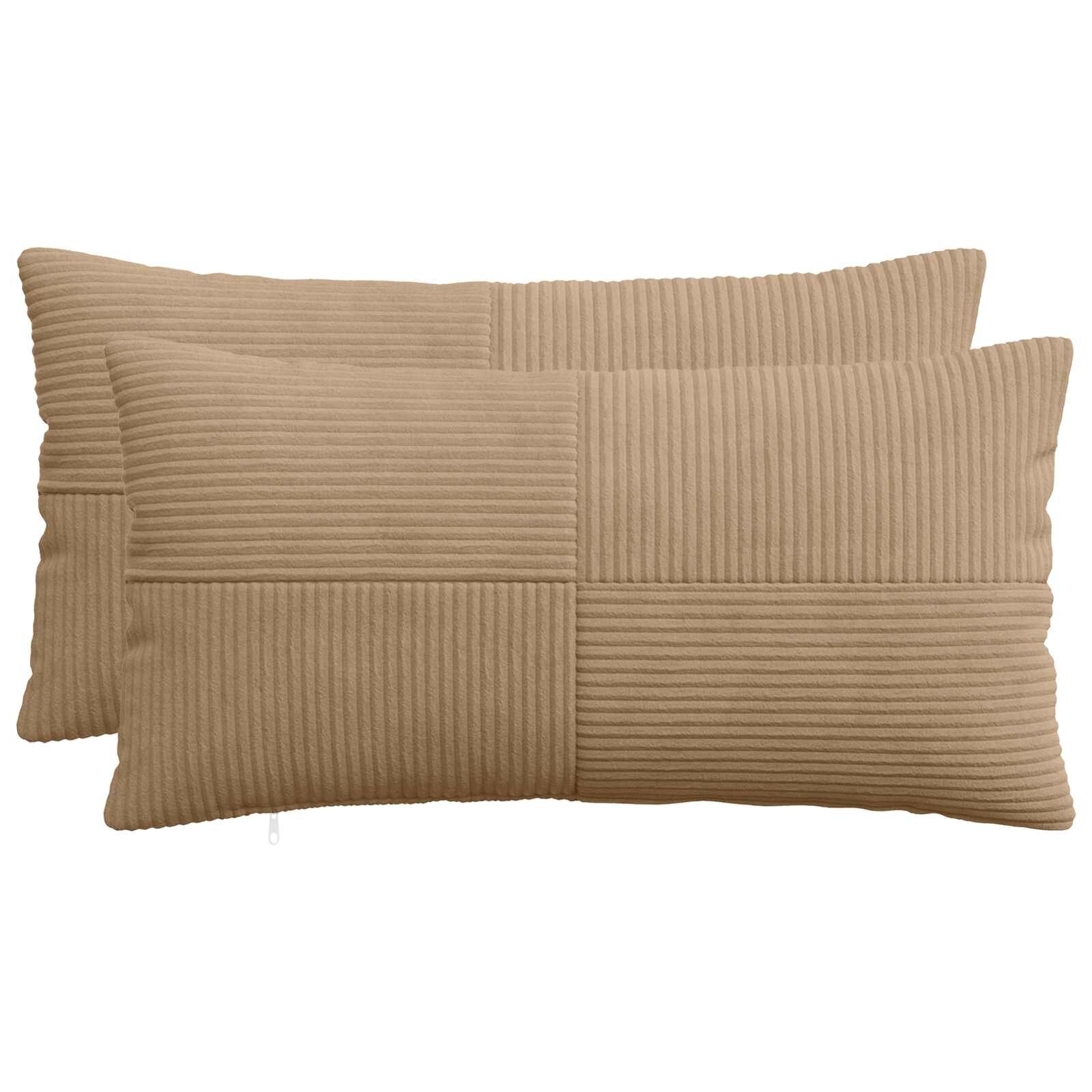 vidaXL Калъфка за възглавница 2 pcs ALMELO Кафяво 40 x 70 cm кордурой