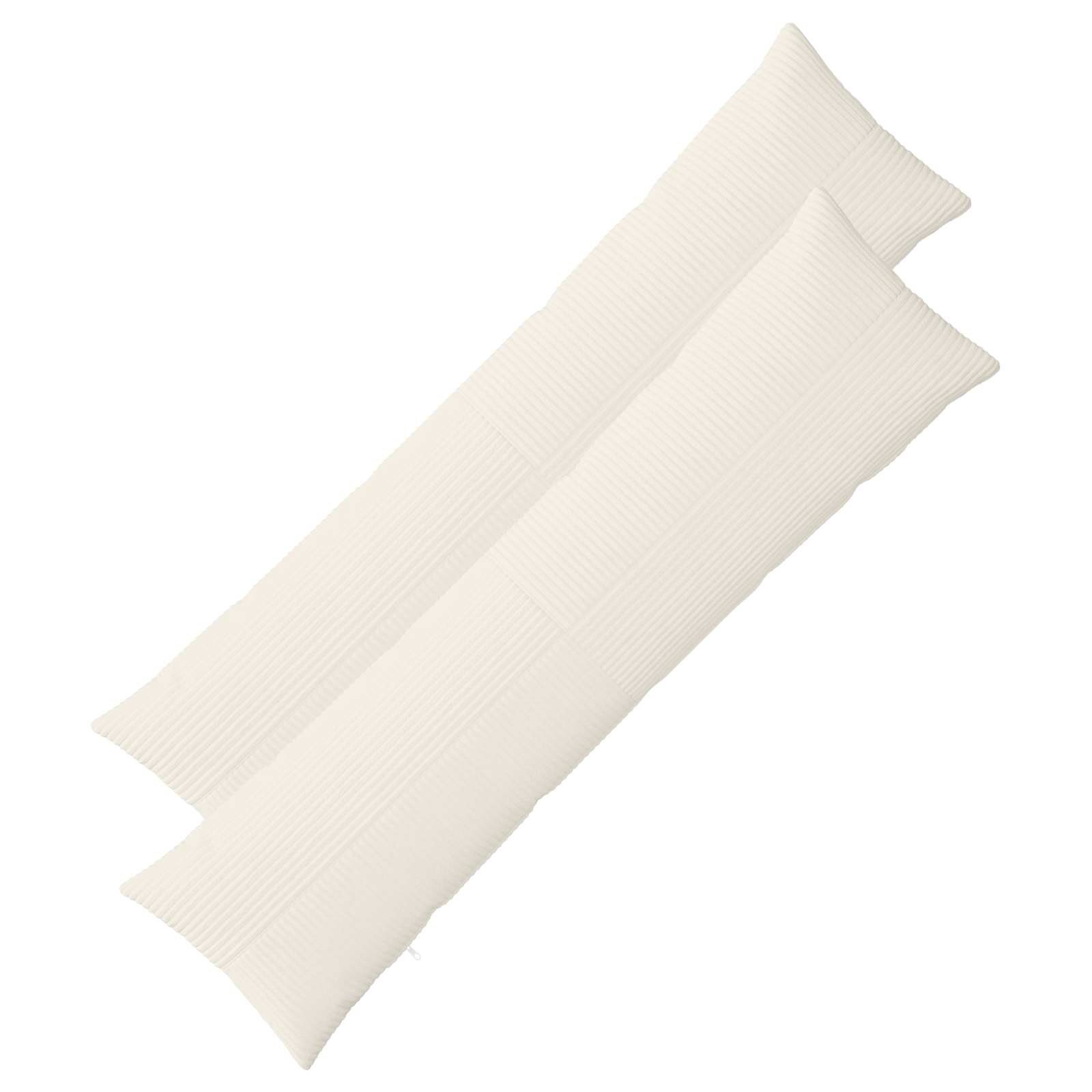 vidaXL Калъфка за възглавница 2 pcs ALMELO Кремаво 40 x 145 см