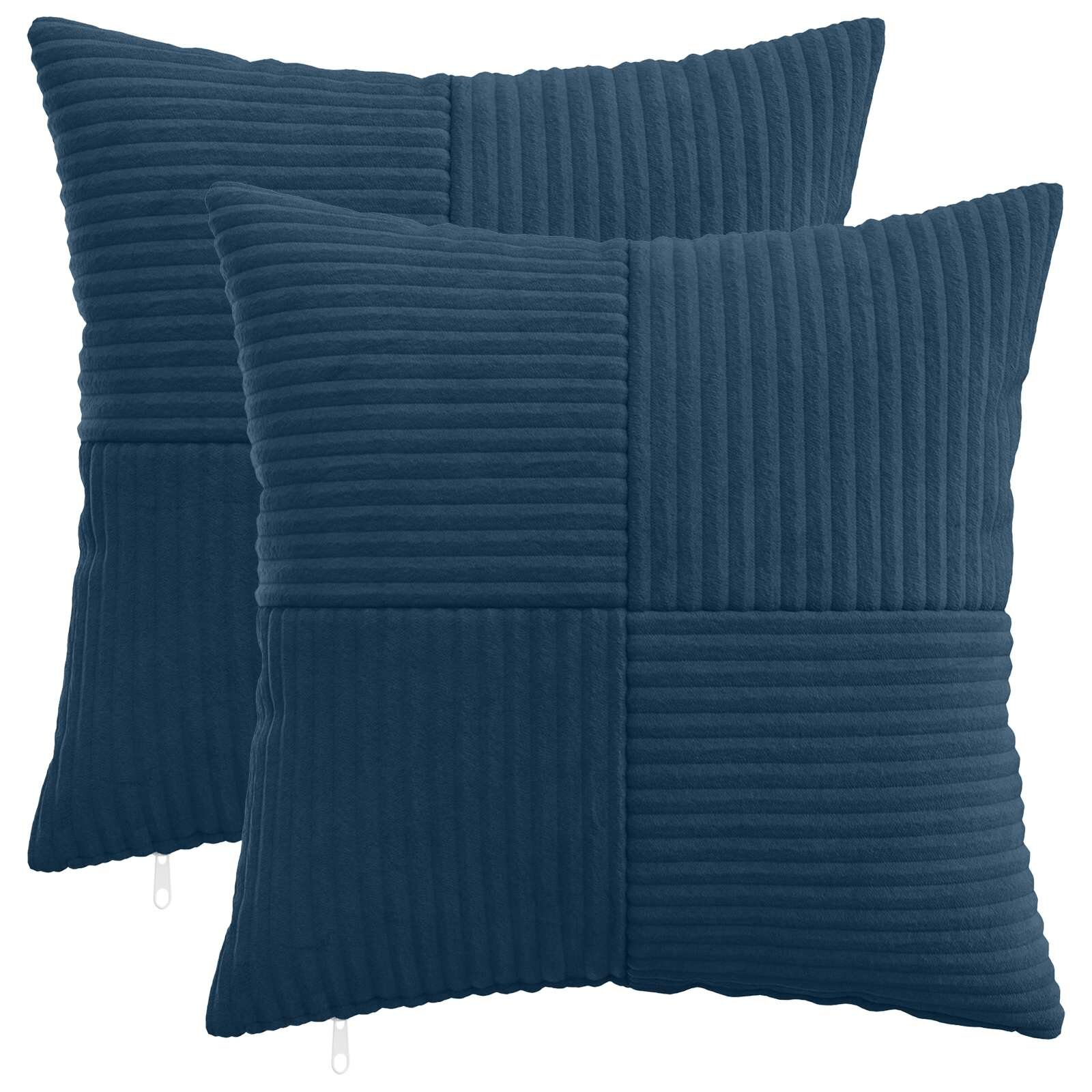 vidaXL Калъфка за възглавница 2 pcs ALMELO Морски син 35 x 35 cm