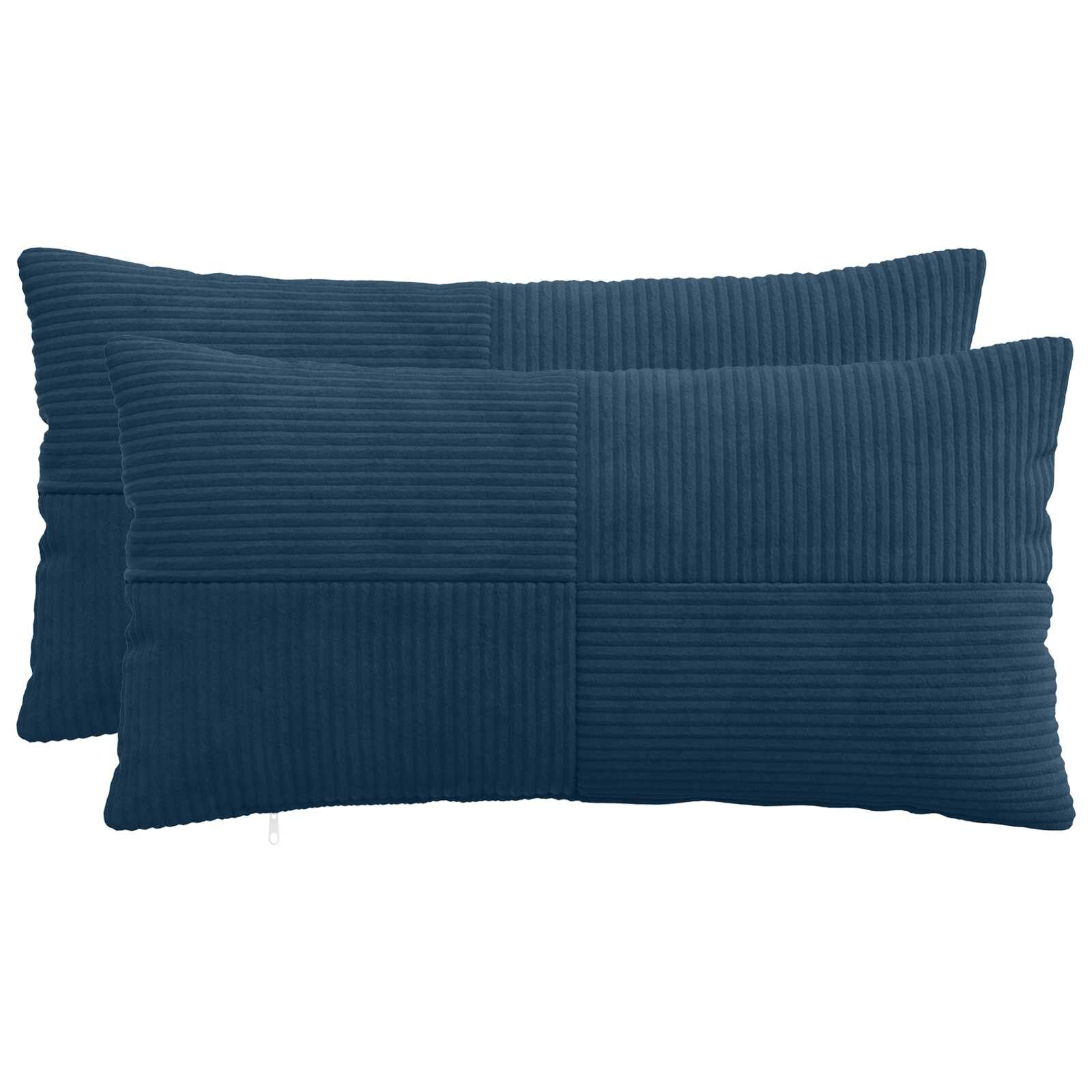 vidaXL Калъфка за възглавница 2 pcs ALMELO Морски син 40 x 80 cm