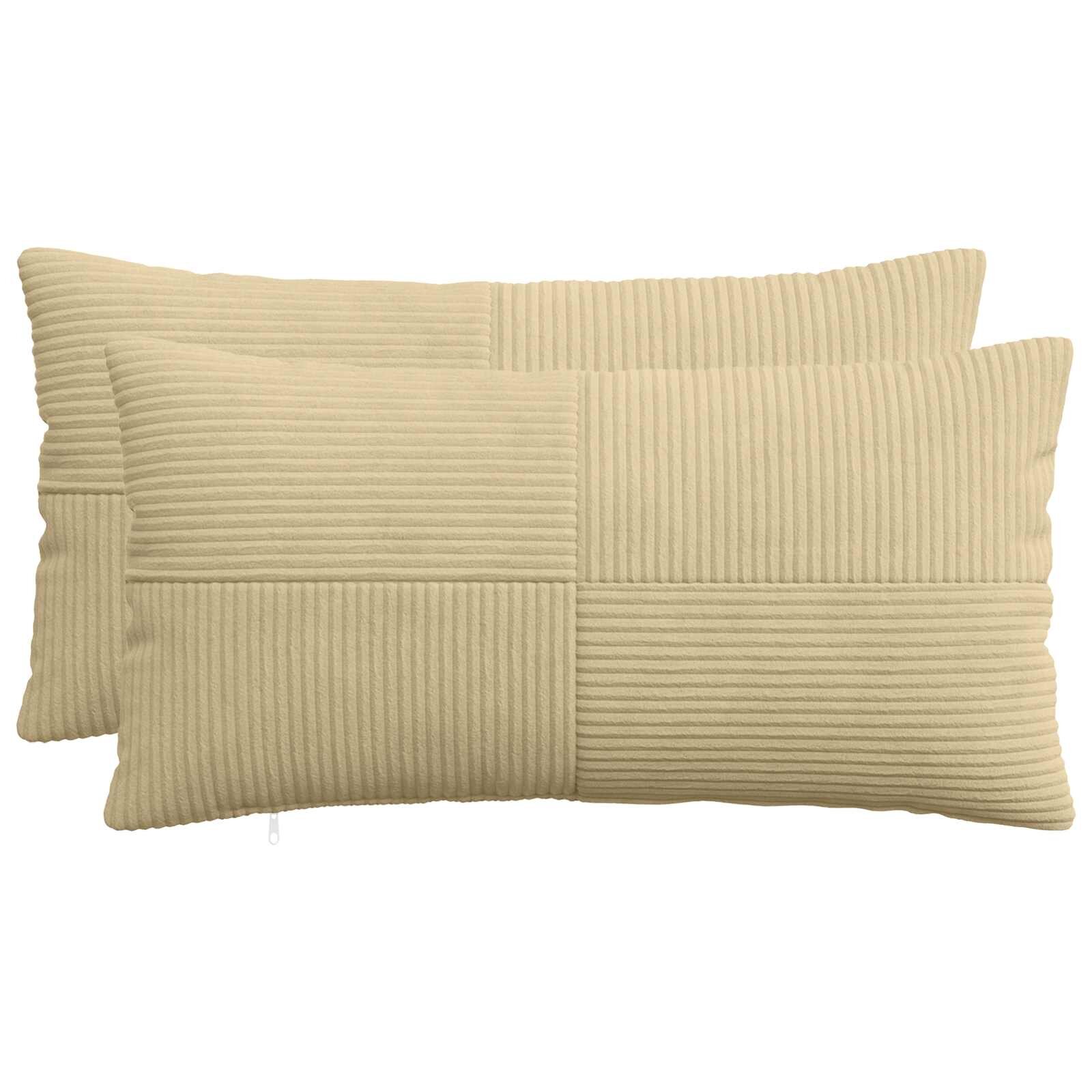 vidaXL Калъфка за възглавница 2 pcs ALMELO Сивозелен 40 x 80 cm