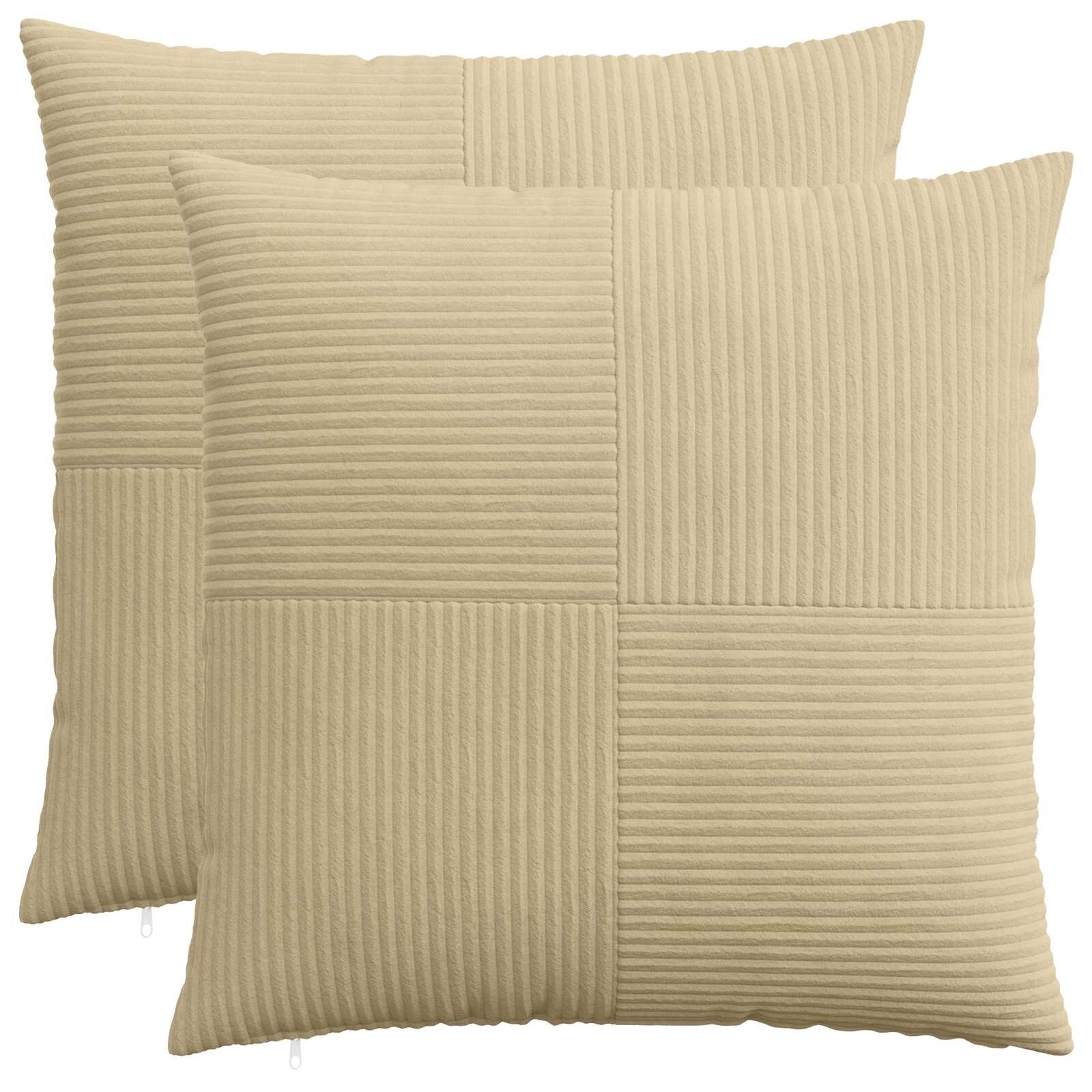 vidaXL Калъфка за възглавница 2 pcs ALMELO Сивозелен 55 x 55 см