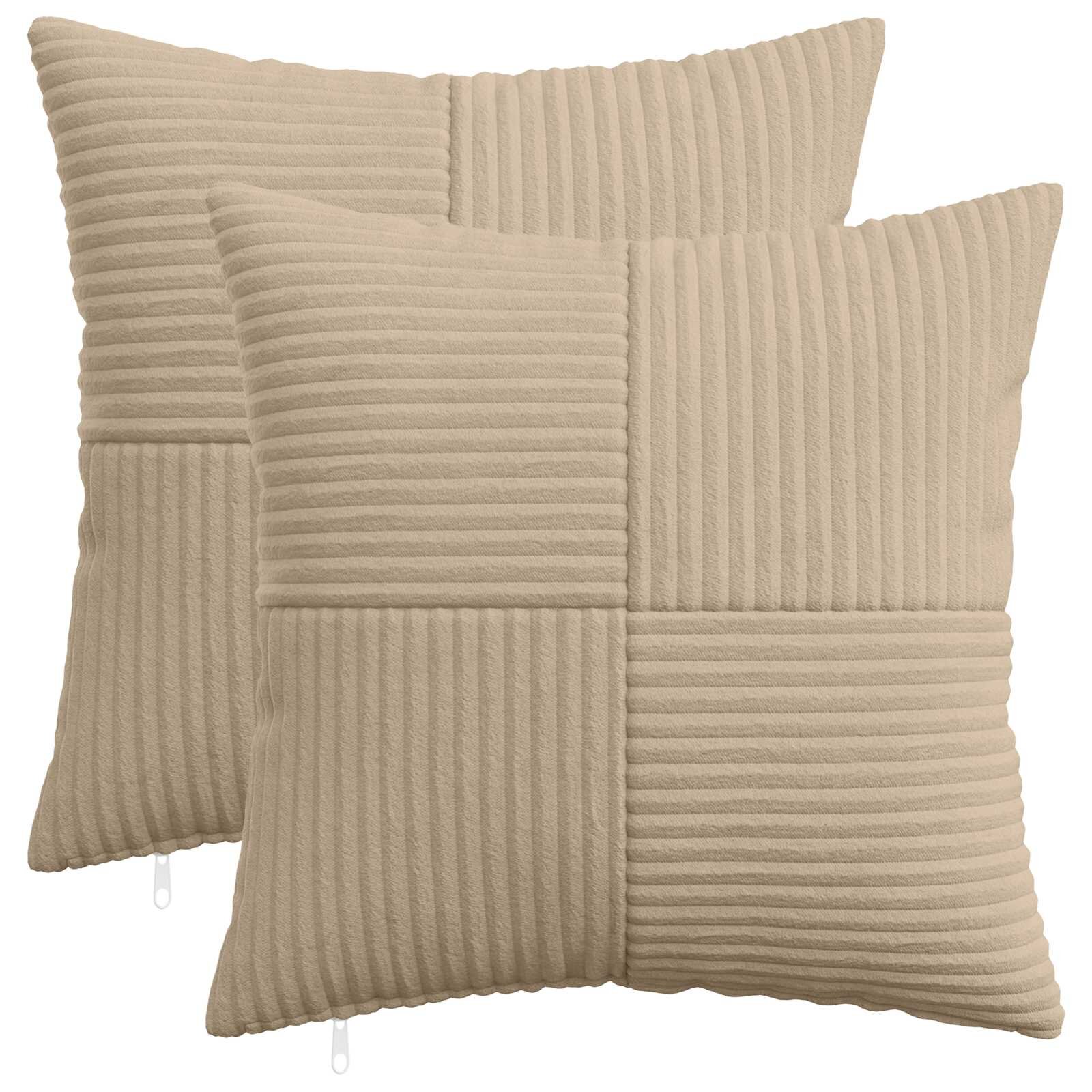 vidaXL Калъфка за възглавница 2 pcs ALMELO Таупе 35 x 35 cm кордурой