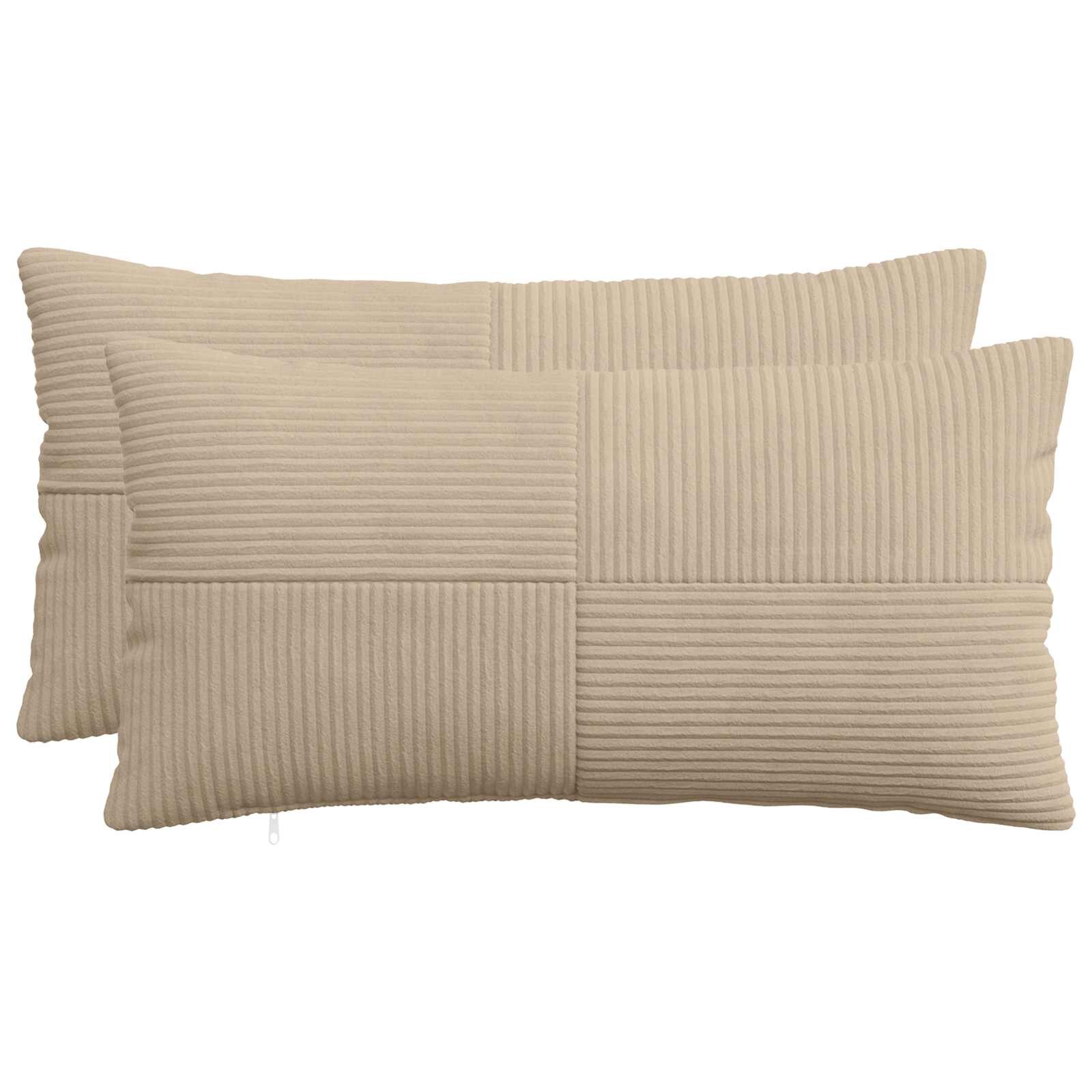 vidaXL Калъфка за възглавница 2 pcs ALMELO Таупе 40 x 70 cm кордурой