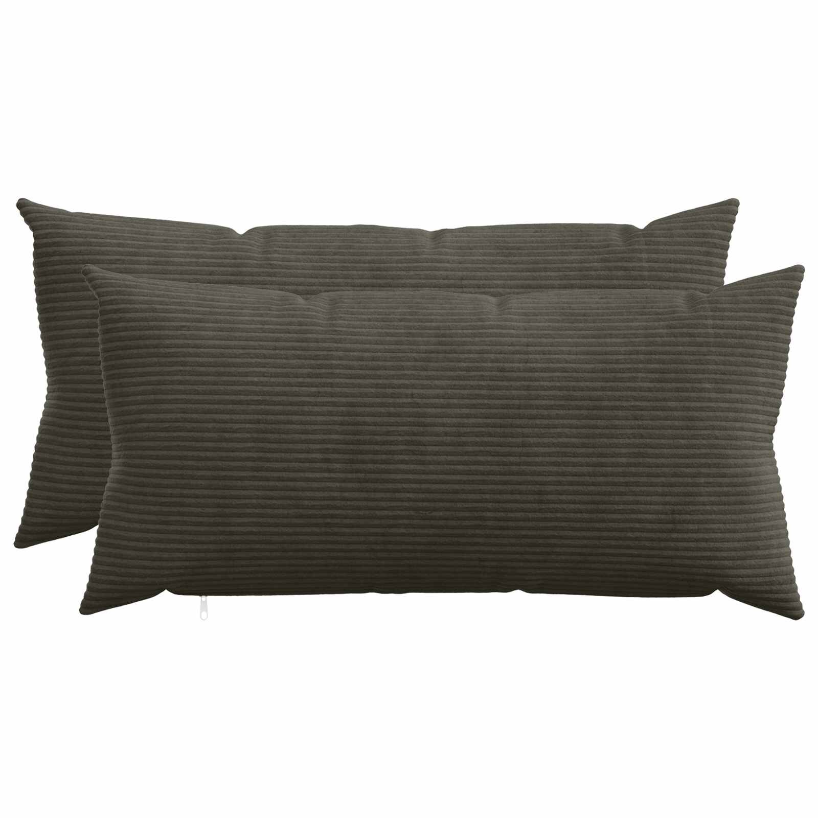 vidaXL Калъфка за възглавница 2 pcs HEERLEN Антрацит 40 x 80 cm