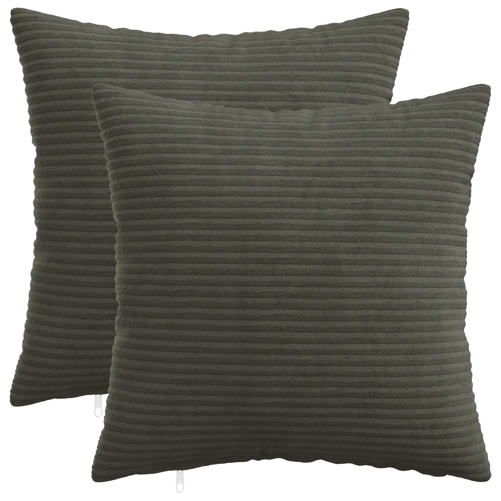 vidaXL Калъфка за възглавница 2 pcs HEERLEN Антрацит 50 x 50 cm