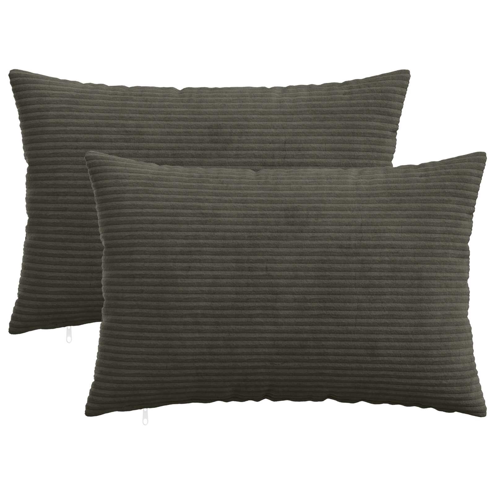 vidaXL Калъфка за възглавница 2 pcs HEERLEN Антрацит 50 x 80 cm