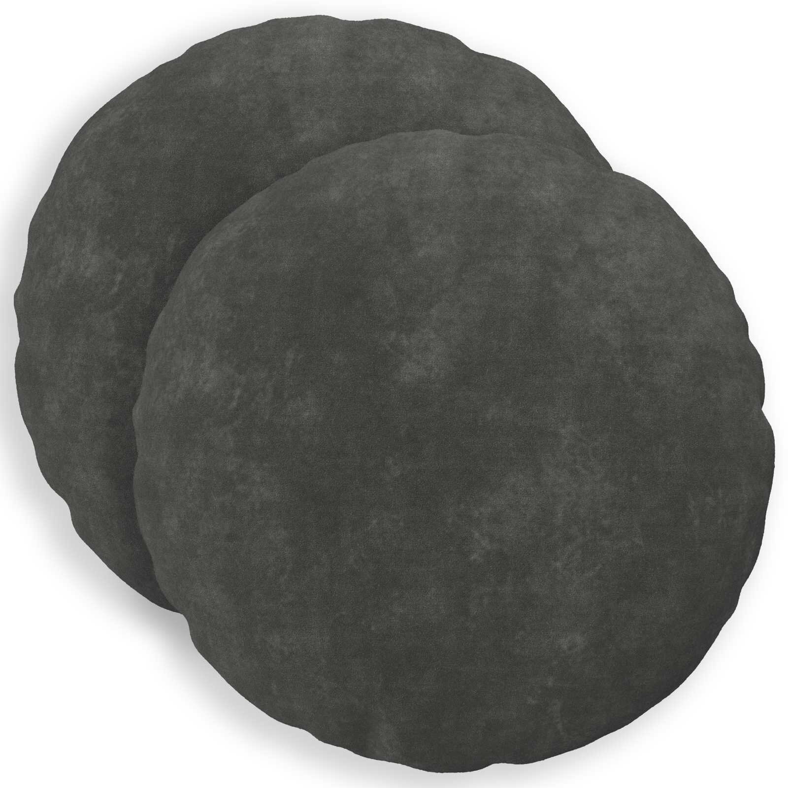 vidaXL Калъфка за възглавница 2 pcs HEERLEN Антрацит Ø 40 cm