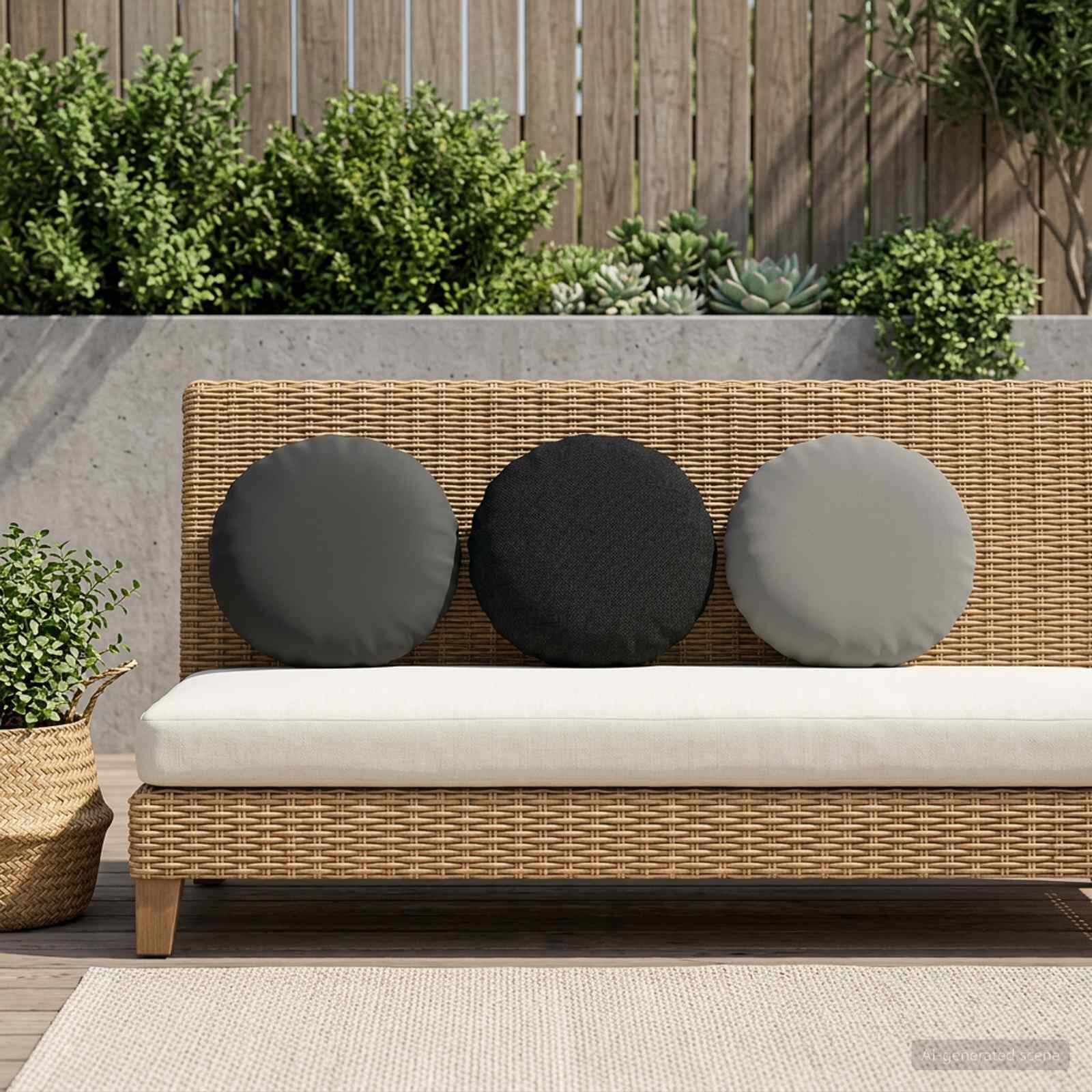 vidaXL Калъфка за възглавница 2 pcs HEERLEN Антрацит Ø 40 cm Полиестер