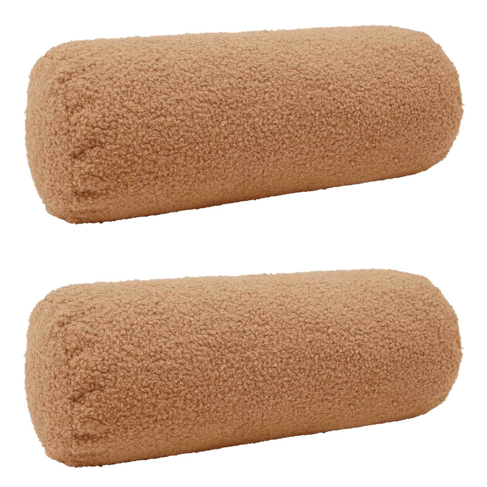 vidaXL Калъфка за възглавница 2 pcs HEERLEN Бежово Ø 15 x 40 см Букле