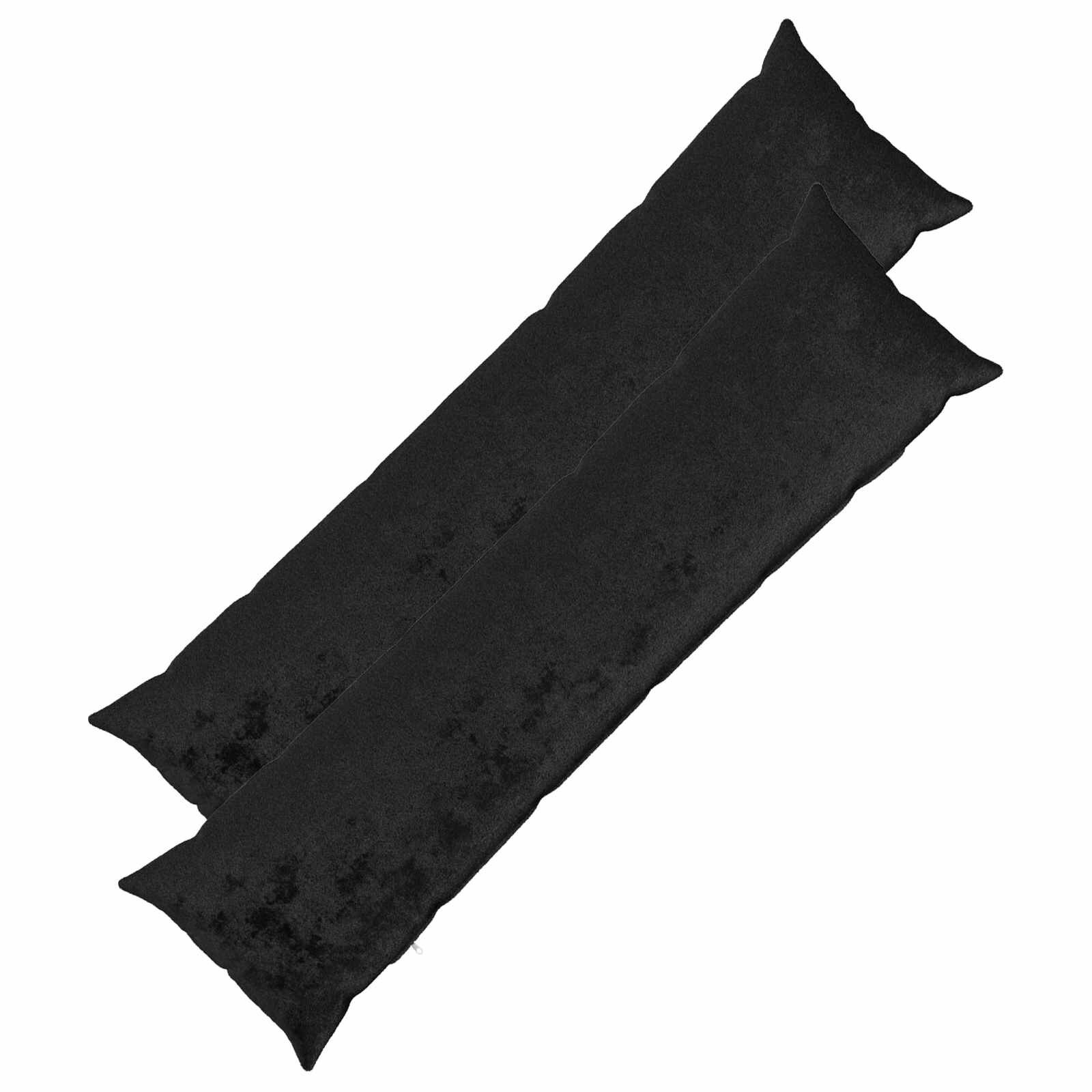 vidaXL Калъфка за възглавница 2 pcs HEERLEN Черно 40 x 145 см Фланела