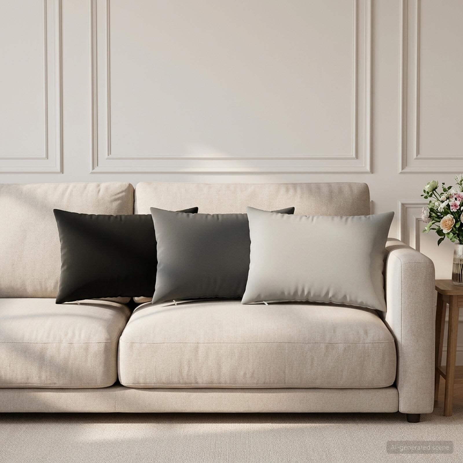 vidaXL Калъфка за възглавница 2 pcs HEERLEN Черно 40 x 60 cm Полиестер