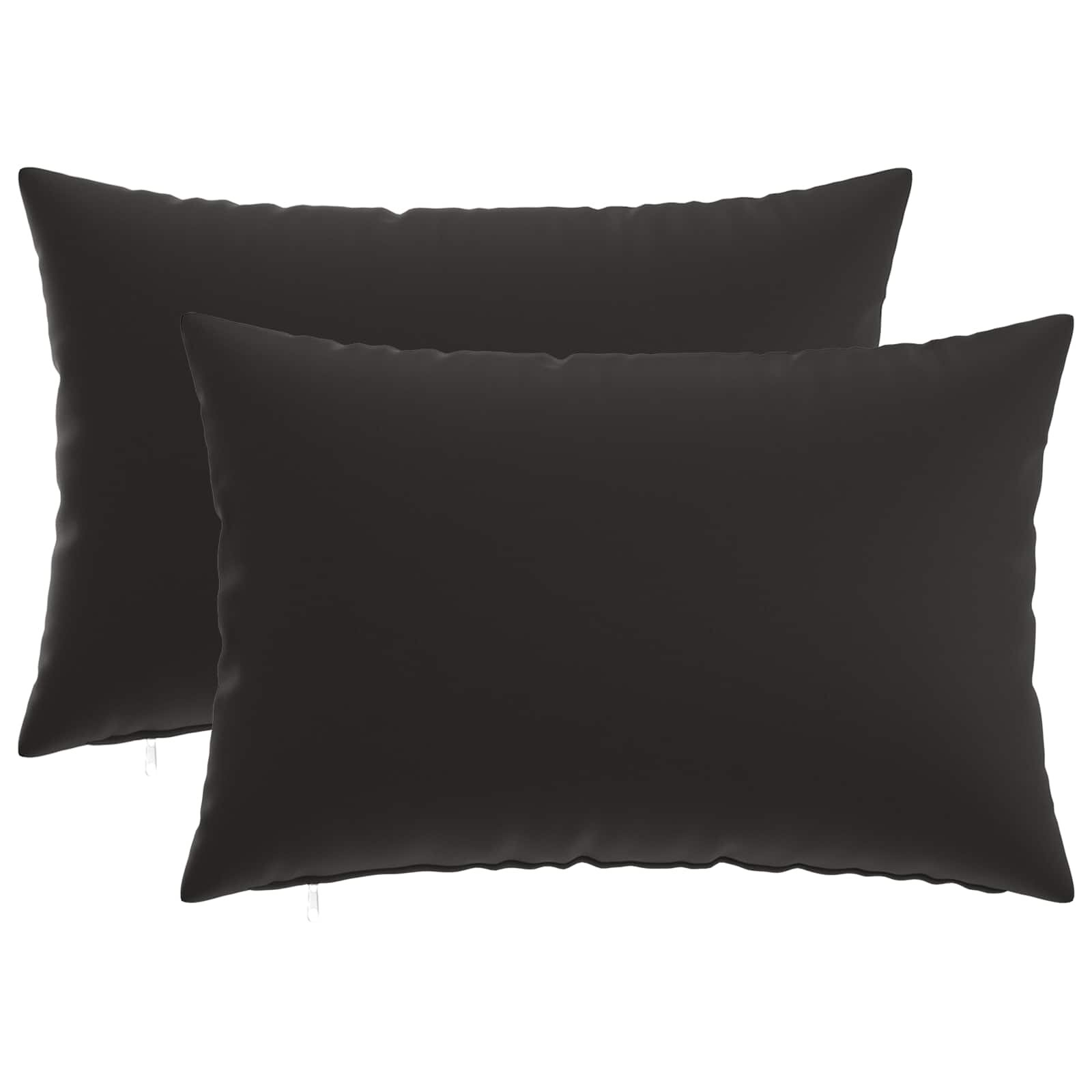 vidaXL Калъфка за възглавница 2 pcs HEERLEN Черно 50 x 80 cm Полиестер
