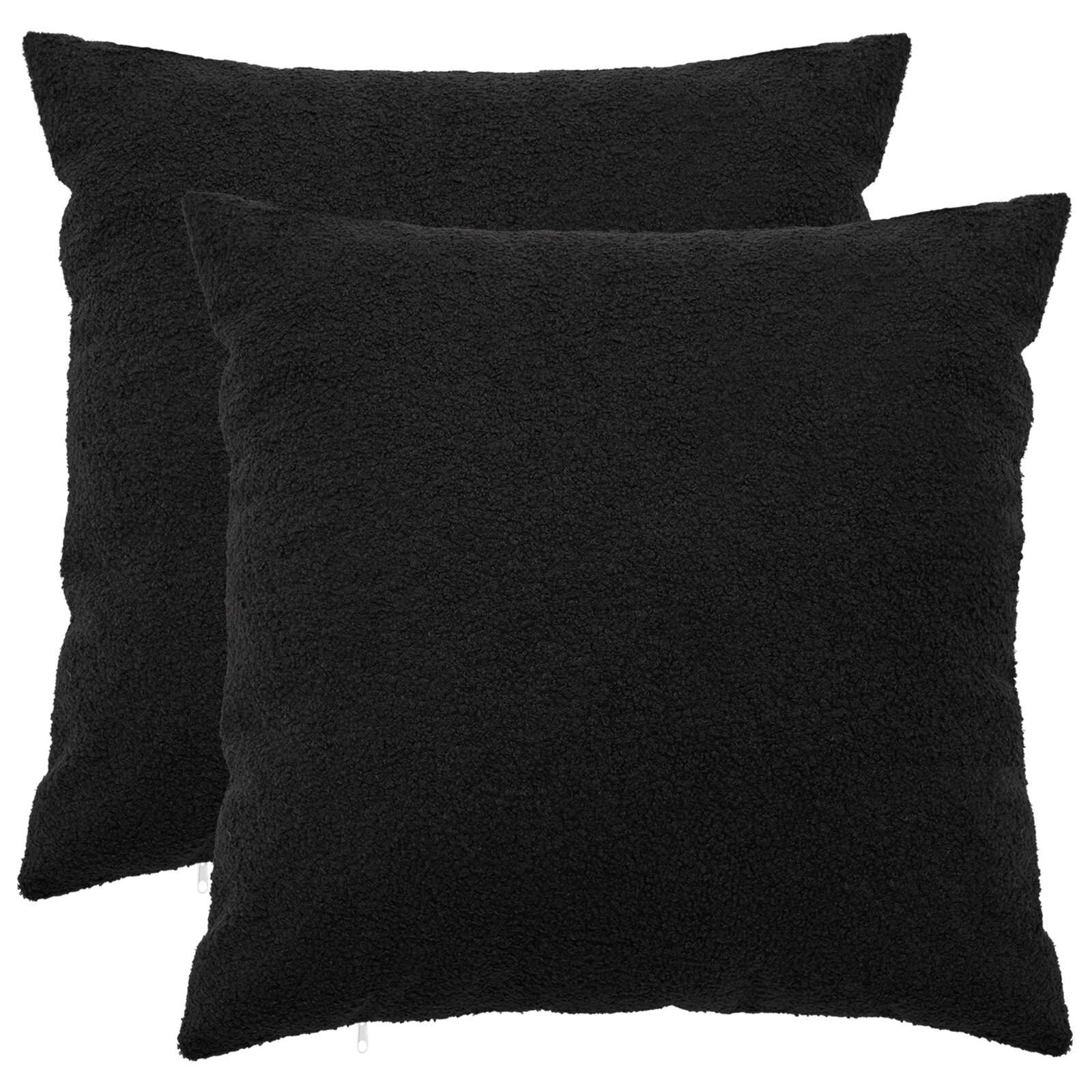 vidaXL Калъфка за възглавница 2 pcs HEERLEN Черно 55 x 55 см Букле