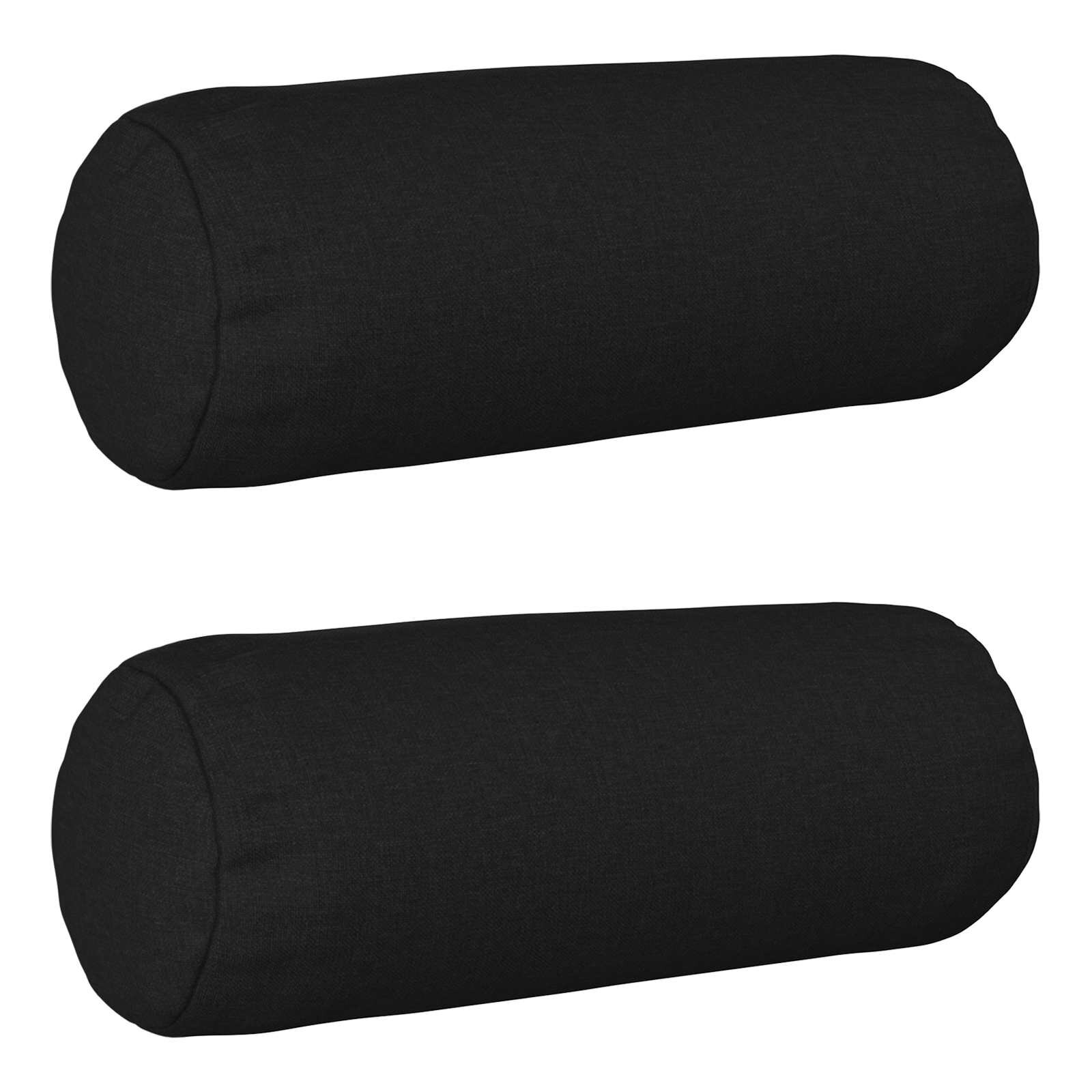 vidaXL Калъфка за възглавница 2 pcs HEERLEN Черно Ø 15 x 40 см