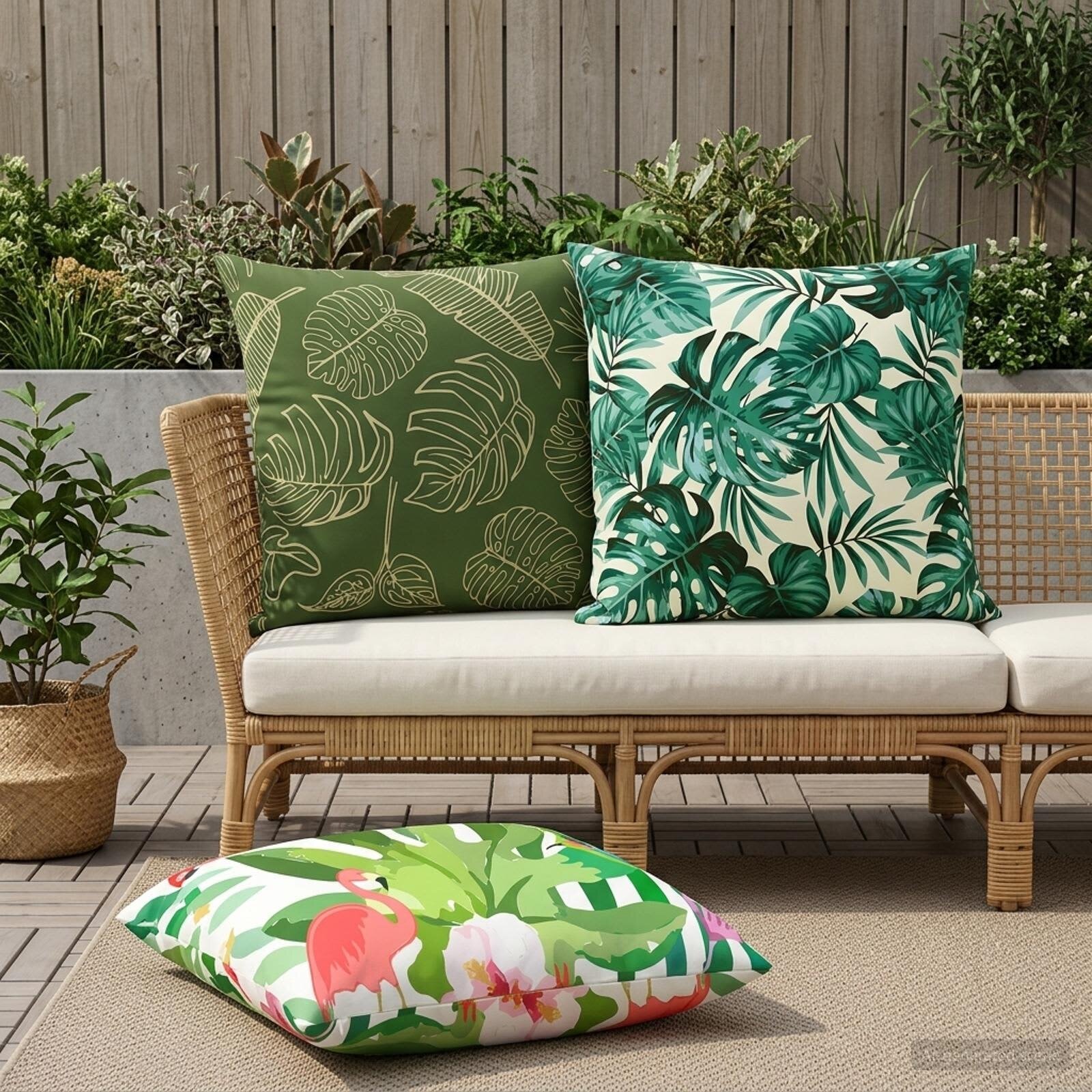 vidaXL Калъфка за възглавница 2 pcs HEERLEN Дизайн с листа 80 x 80 cm