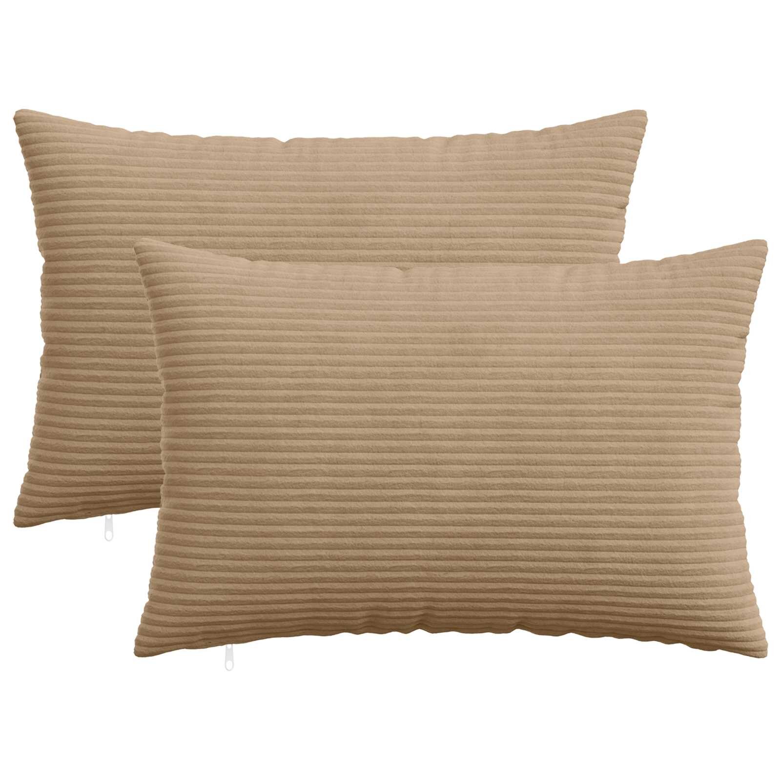 vidaXL Калъфка за възглавница 2 pcs HEERLEN Кафяво 40 x 60 cm кордурой