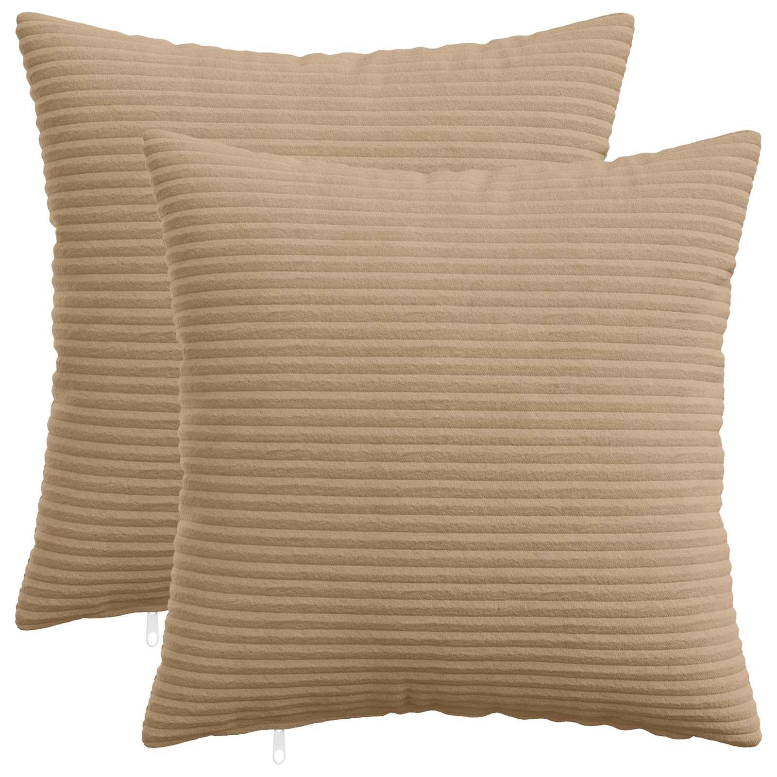 vidaXL Калъфка за възглавница 2 pcs HEERLEN Кафяво 45 x 45 cm кордурой
