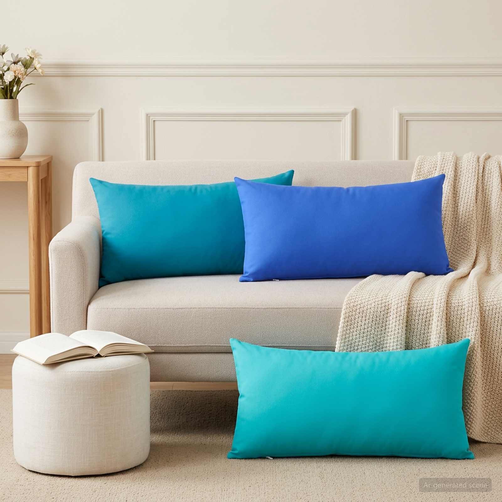 vidaXL Калъфка за възглавница 2 pcs HEERLEN Кралско синьо 40 x 80 cm