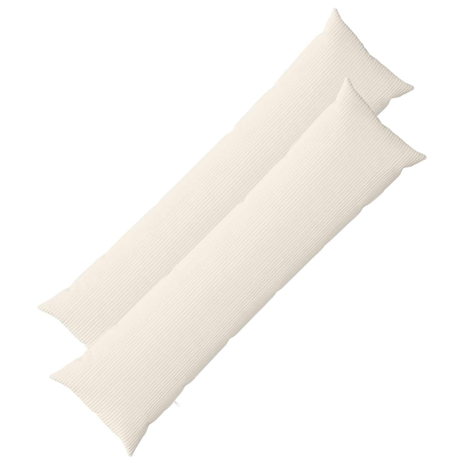 vidaXL Калъфка за възглавница 2 pcs HEERLEN Кремаво 40 x 145 см