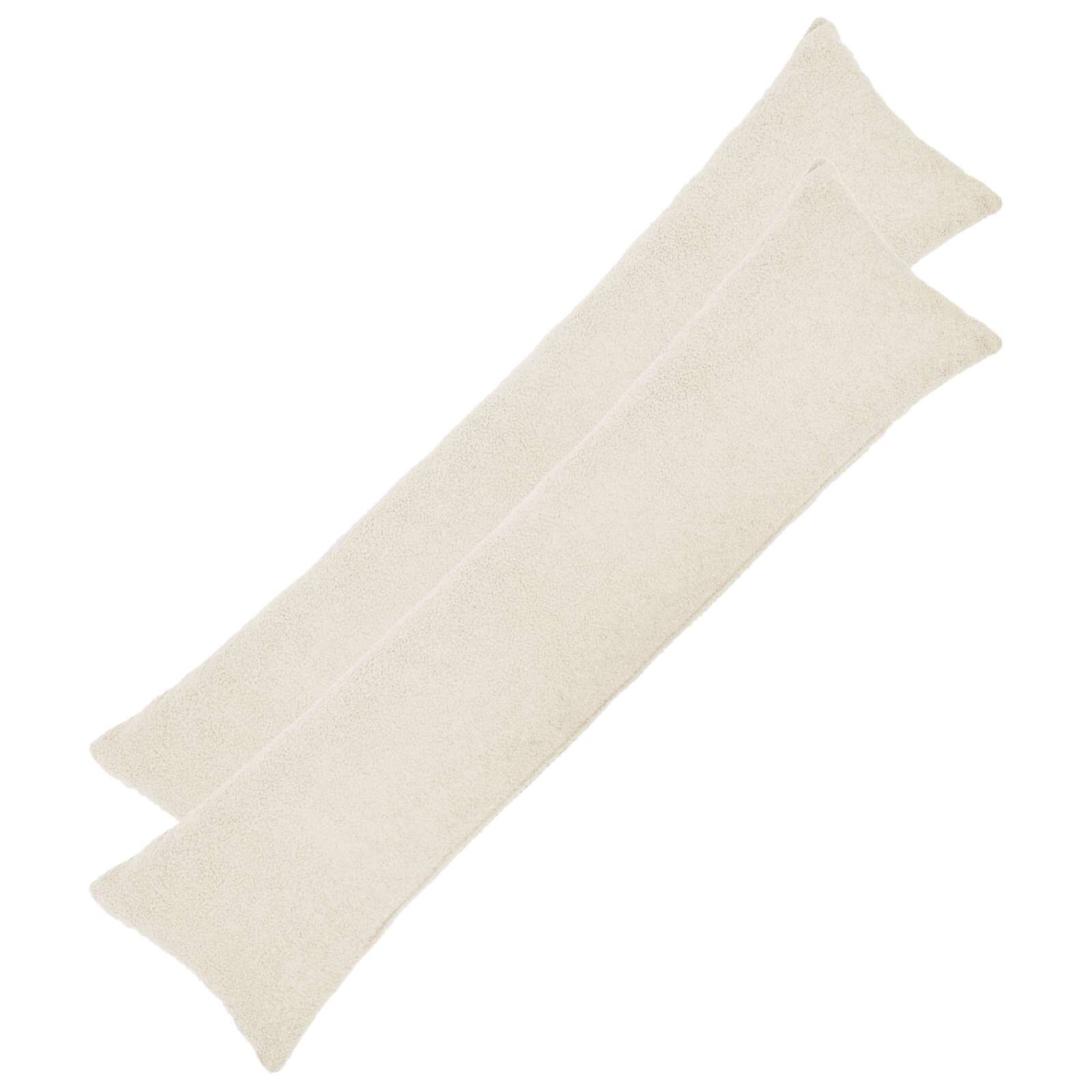 vidaXL Калъфка за възглавница 2 pcs HEERLEN Кремаво 40 x 145 см Букле
