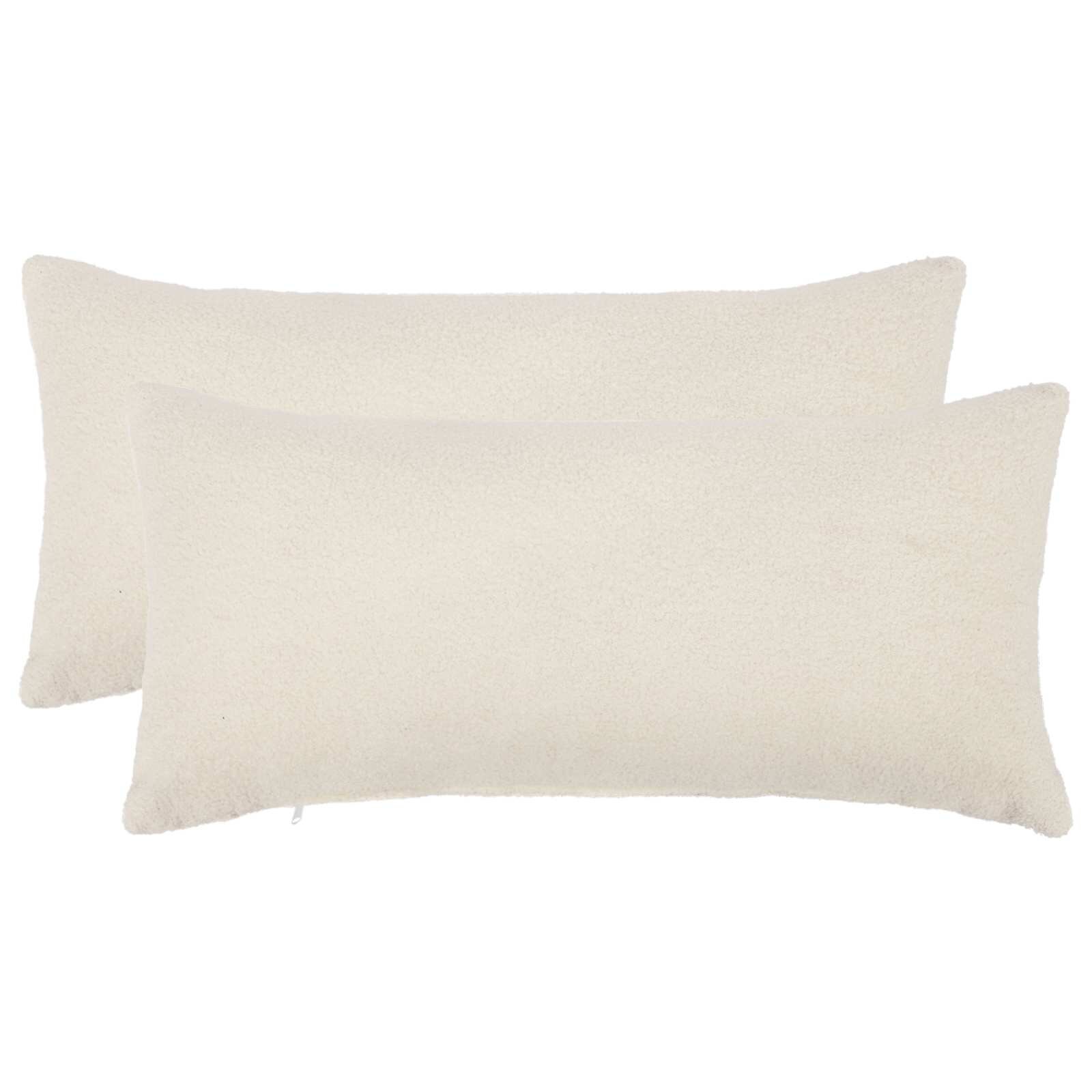 vidaXL Калъфка за възглавница 2 pcs HEERLEN Кремаво 40 x 80 cm Букле