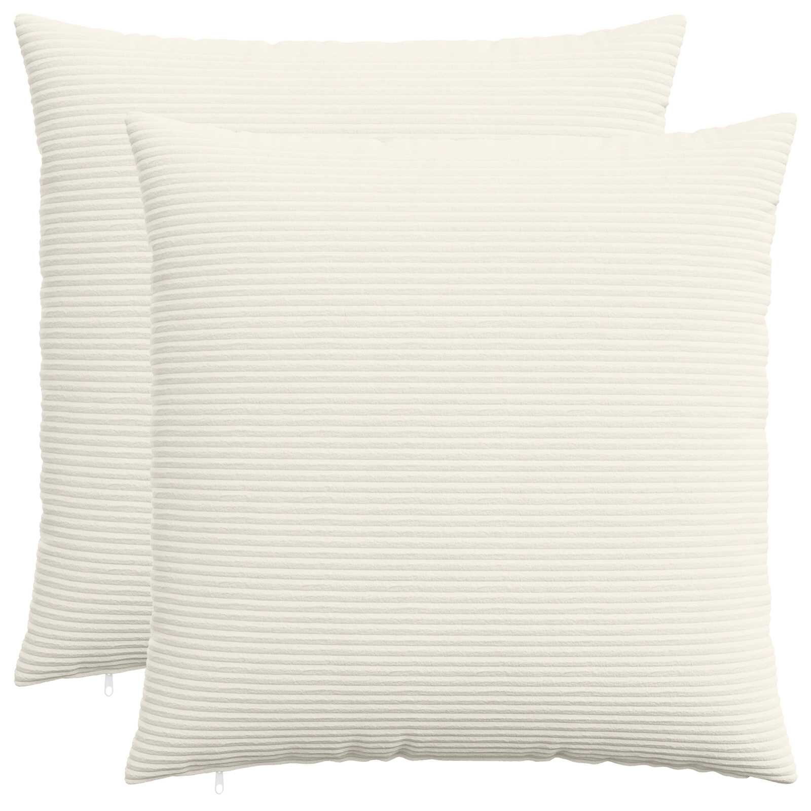 vidaXL Калъфка за възглавница 2 pcs HEERLEN Кремаво 80 x 80 cm