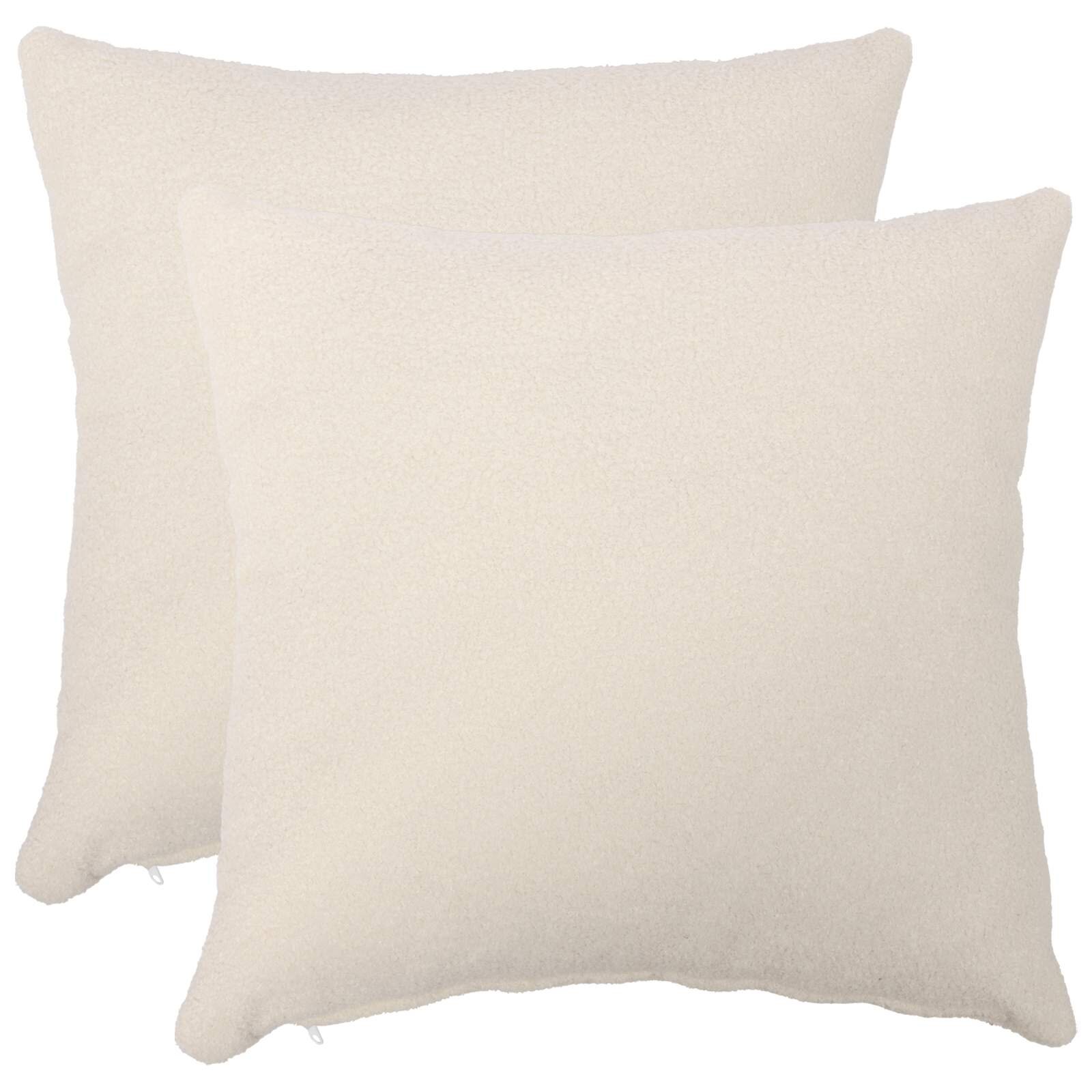 vidaXL Калъфка за възглавница 2 pcs HEERLEN Кремаво 80 x 80 cm Букле