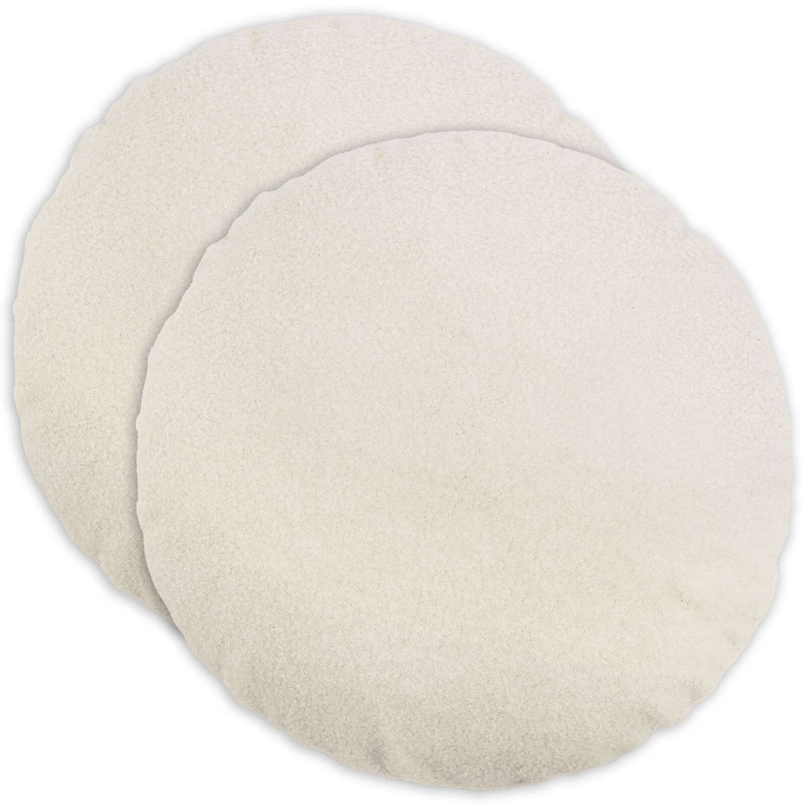 vidaXL Калъфка за възглавница 2 pcs HEERLEN Кремаво Ø 50 cm Букле