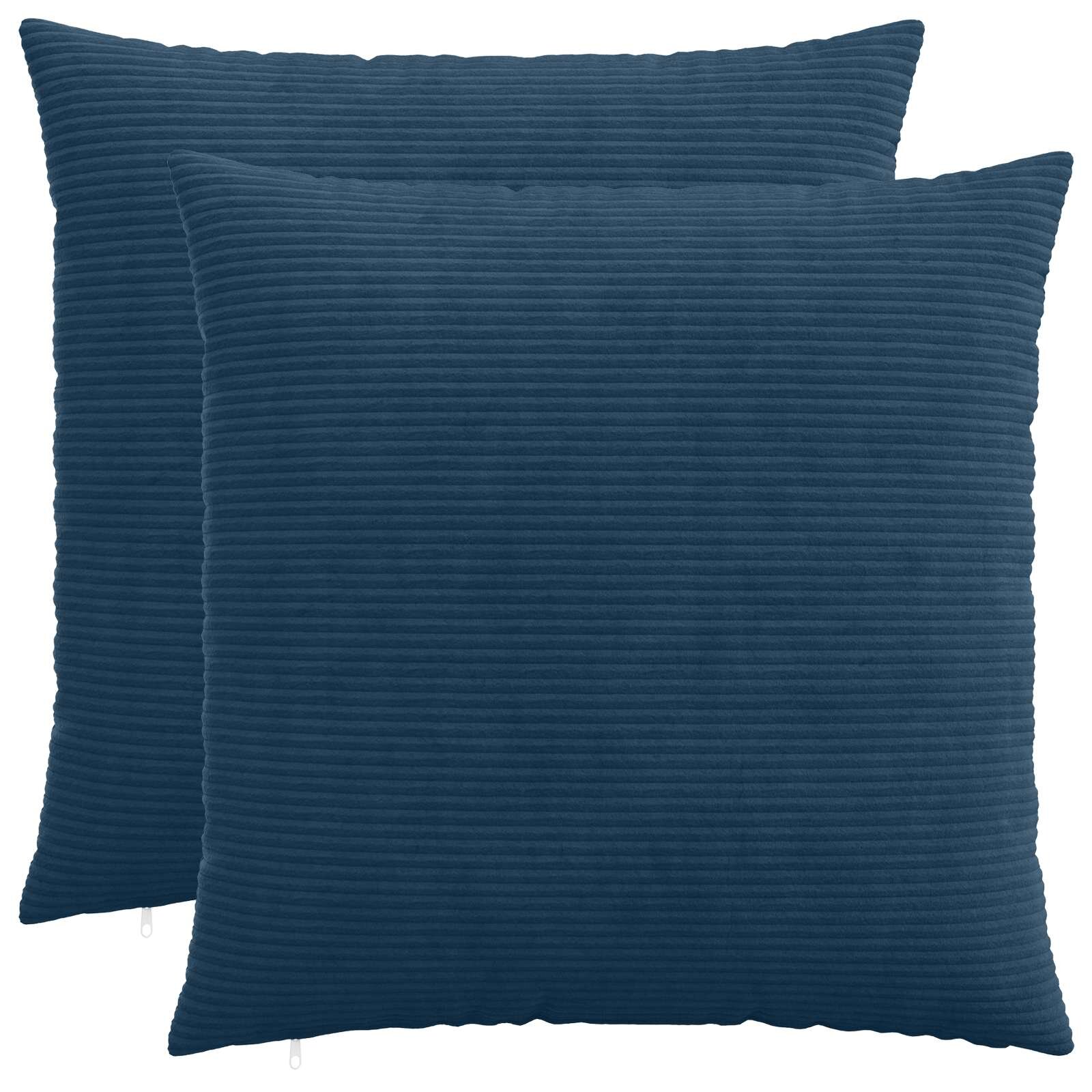 vidaXL Калъфка за възглавница 2 pcs HEERLEN Морски син 80 x 80 cm