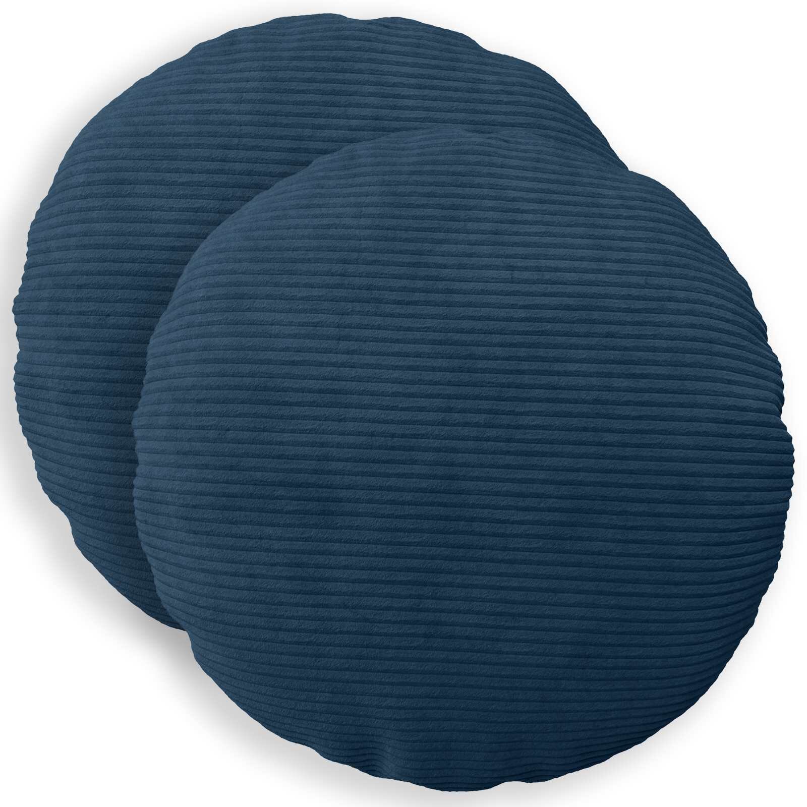 vidaXL Калъфка за възглавница 2 pcs HEERLEN Морски син Ø 30 cm
