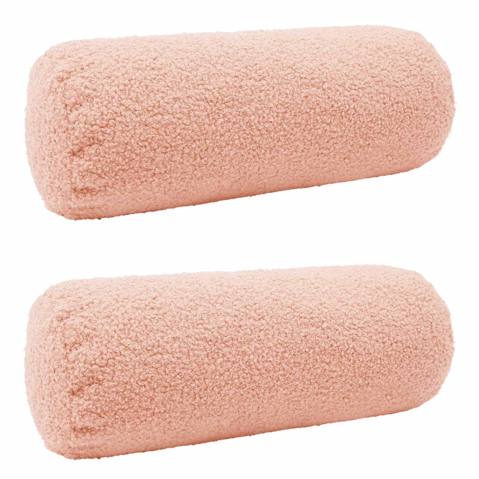 vidaXL Калъфка за възглавница 2 pcs HEERLEN Розово Ø 15 x 40 см Букле