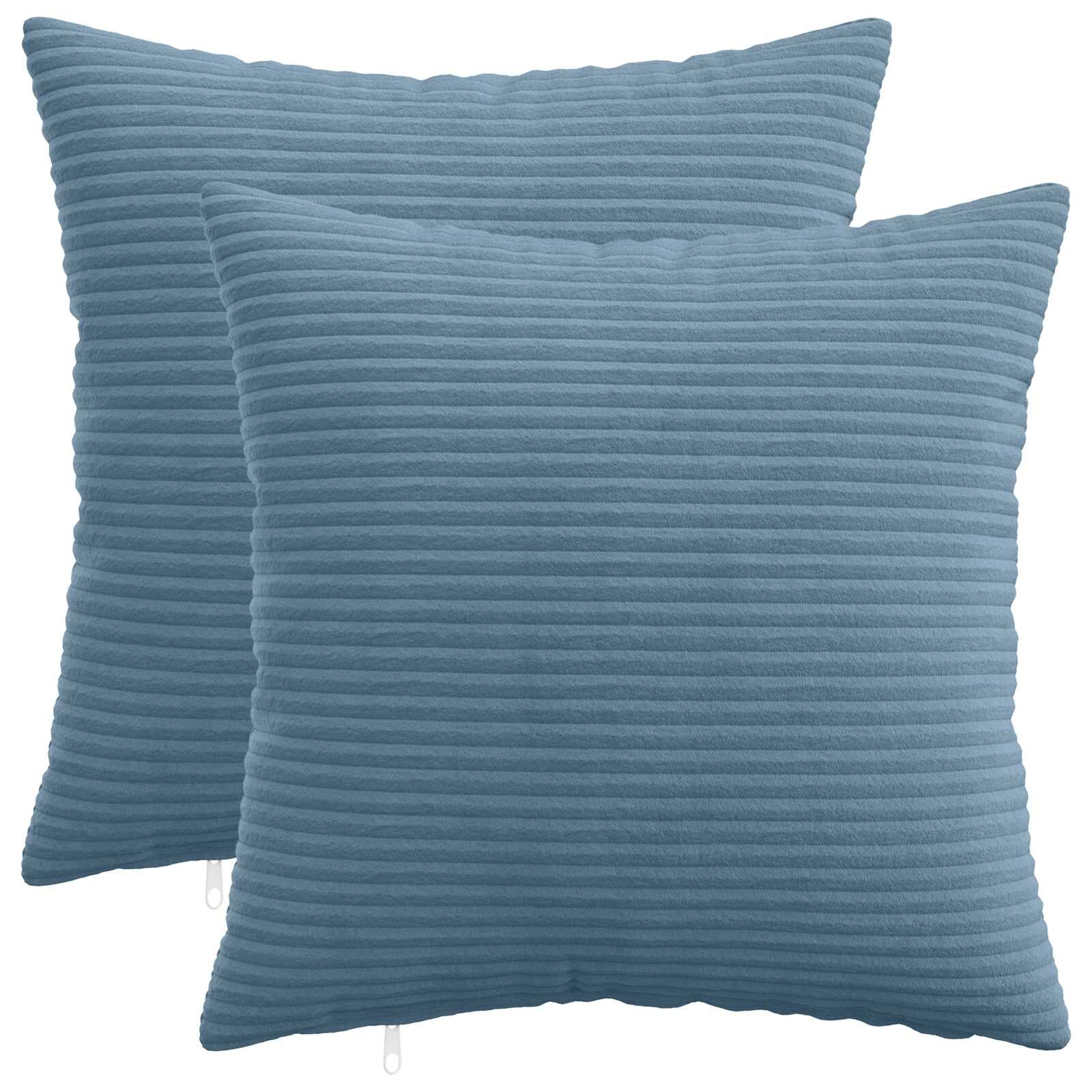 vidaXL Калъфка за възглавница 2 pcs HEERLEN Синьо 30 x 30 cm кордурой
