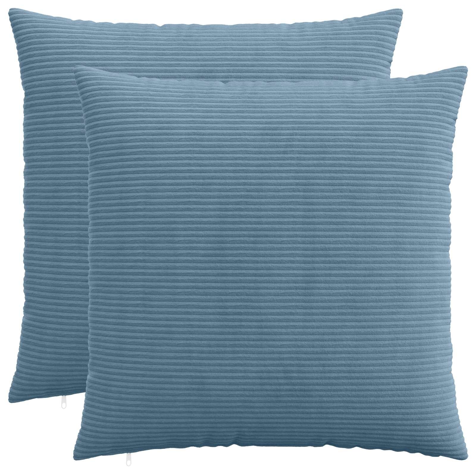vidaXL Калъфка за възглавница 2 pcs HEERLEN Синьо 55 x 55 см кордурой
