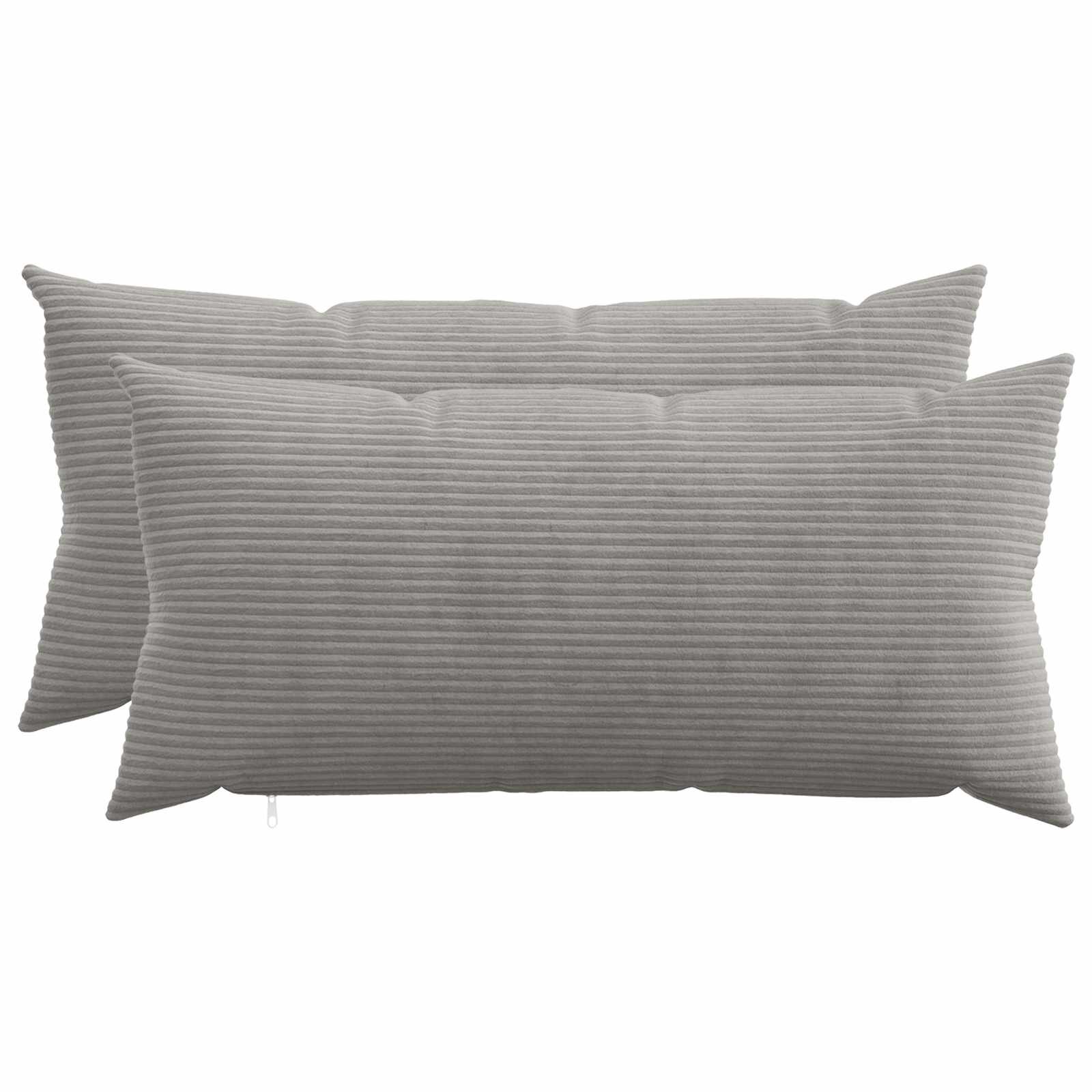 vidaXL Калъфка за възглавница 2 pcs HEERLEN Светлосиво 40 x 70 cm