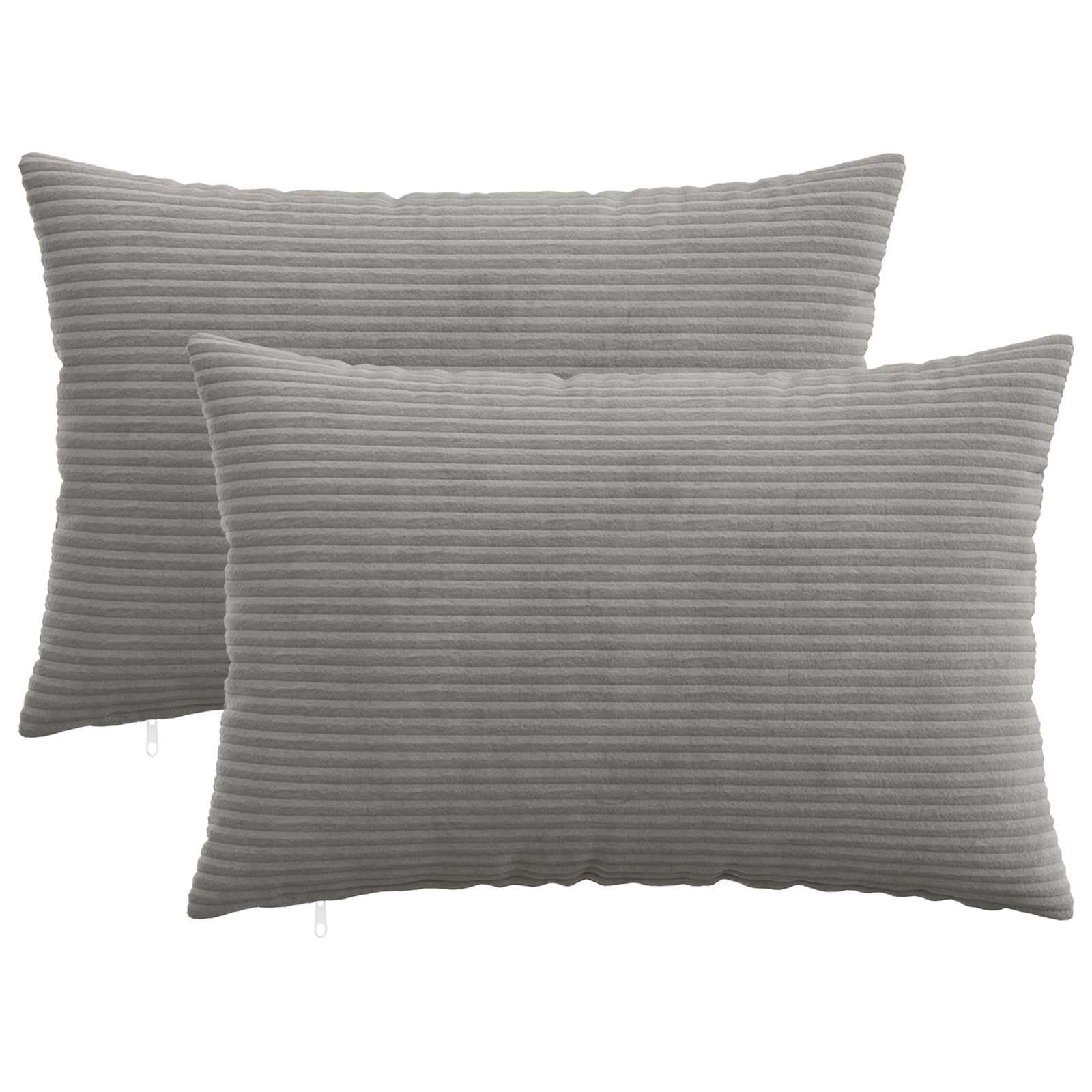 vidaXL Калъфка за възглавница 2 pcs HEERLEN Светлосиво 50 x 70 cm