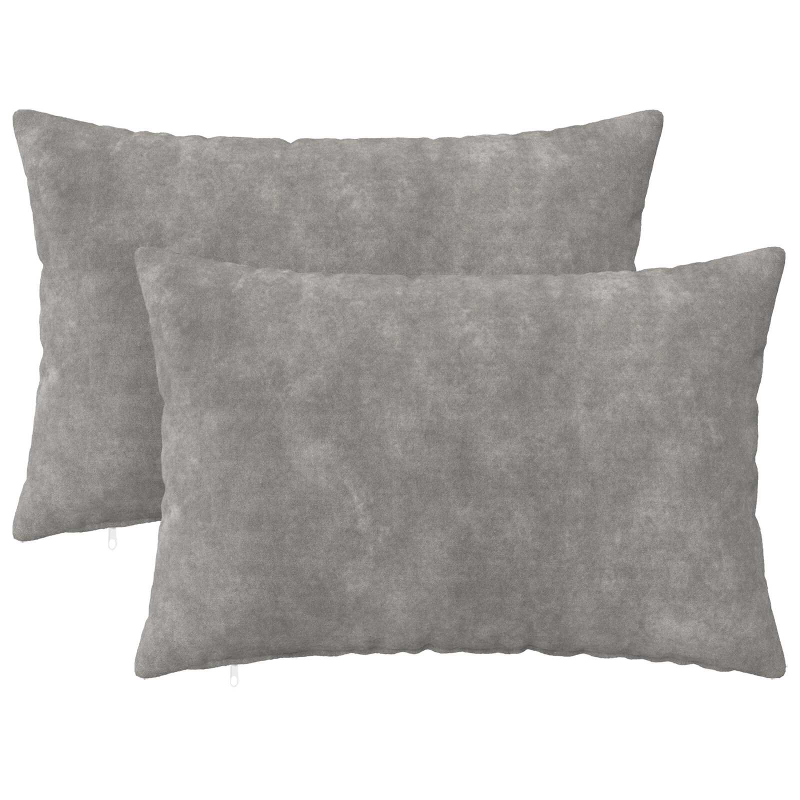 vidaXL Калъфка за възглавница 2 pcs HEERLEN Светлосиво 50 x 70 cm