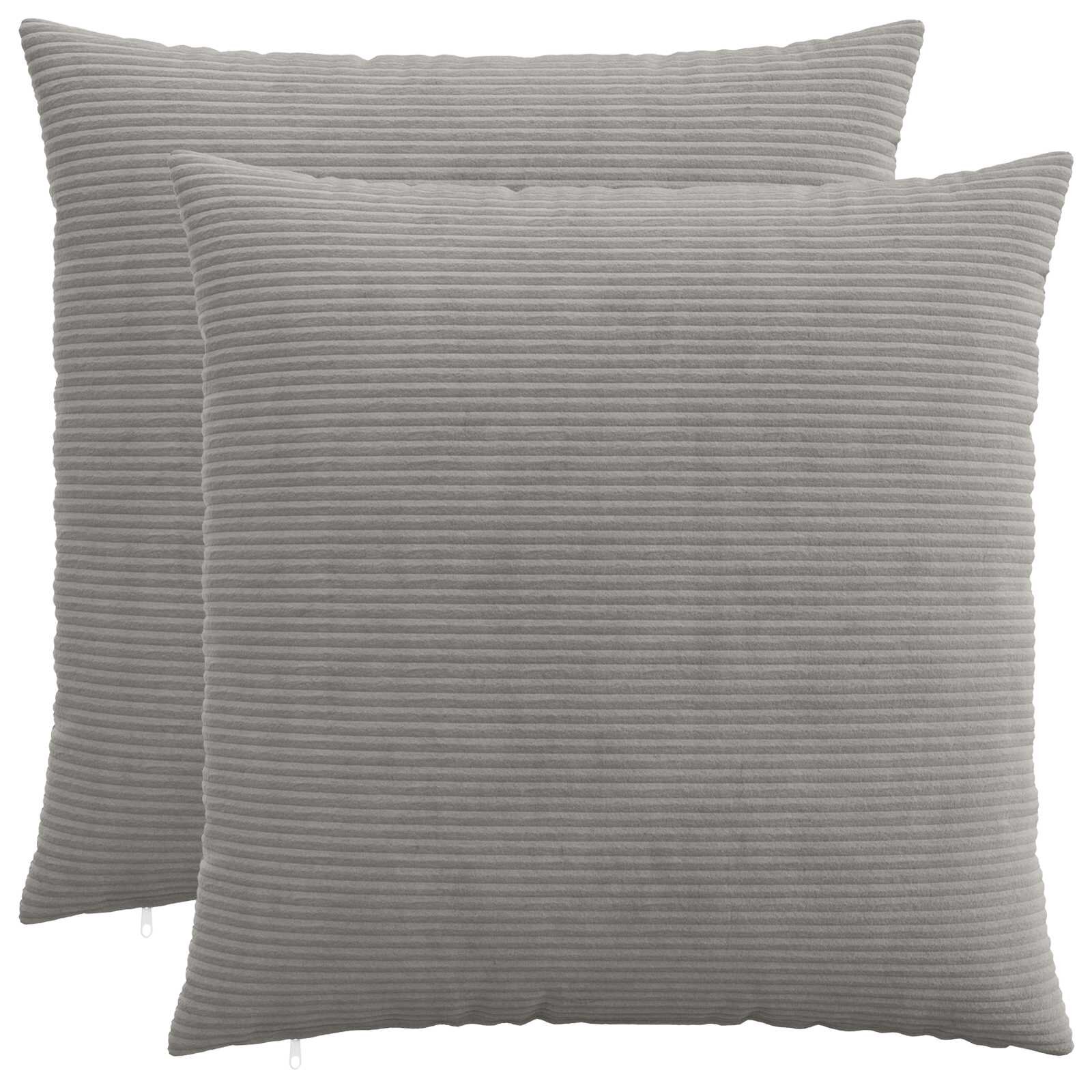 vidaXL Калъфка за възглавница 2 pcs HEERLEN Светлосиво 70 x 70 cm
