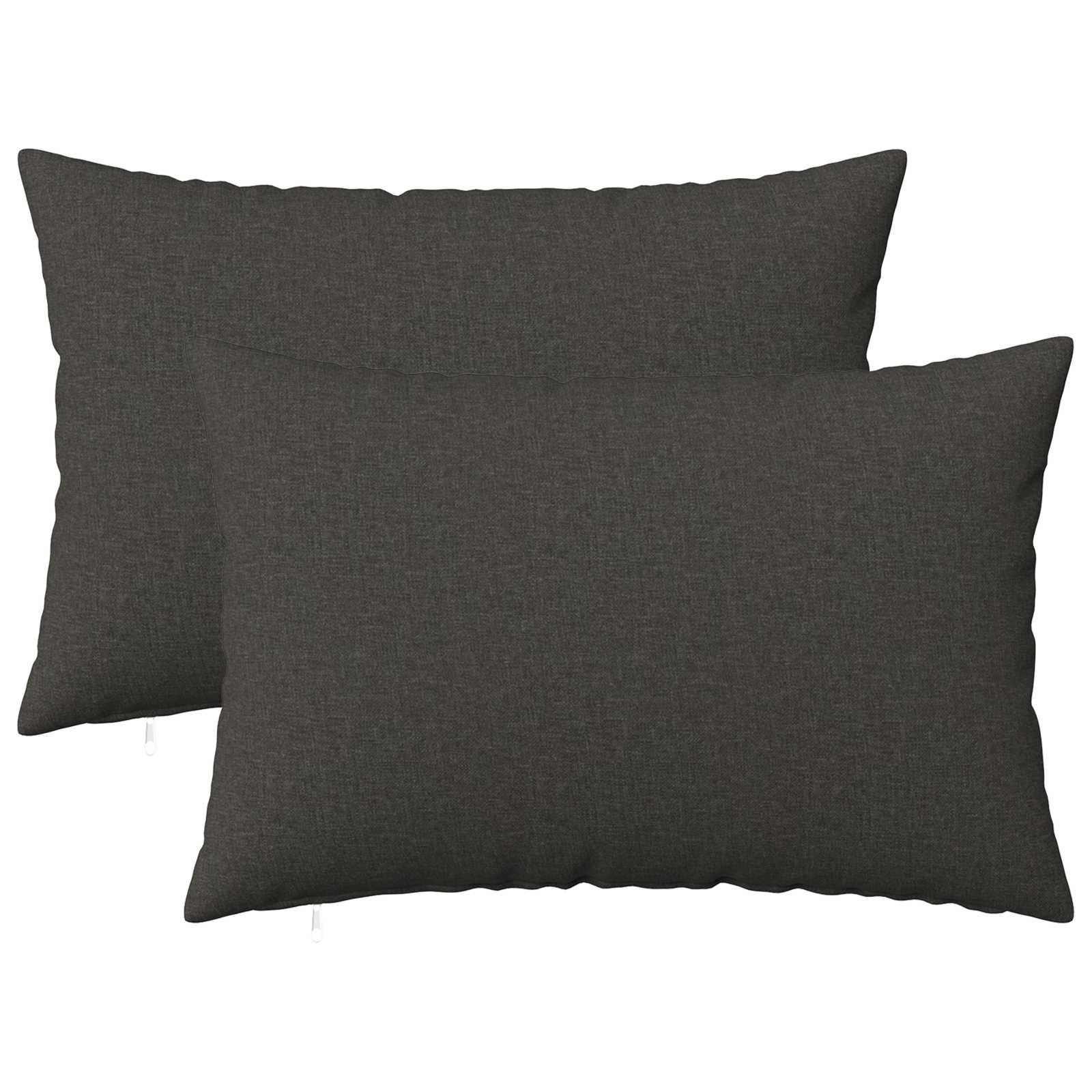 vidaXL Калъфка за възглавница 2 pcs HEERLEN Тъмносиво 30 x 50 cm