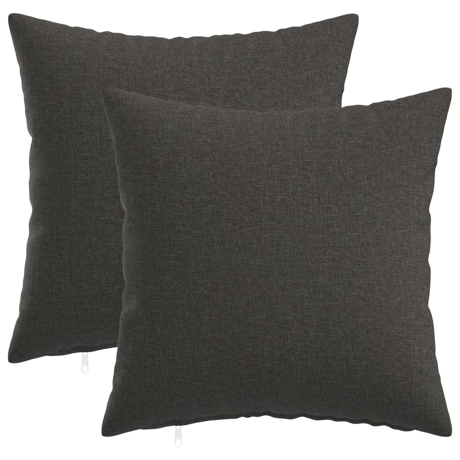 vidaXL Калъфка за възглавница 2 pcs HEERLEN Тъмносиво 35 x 35 cm