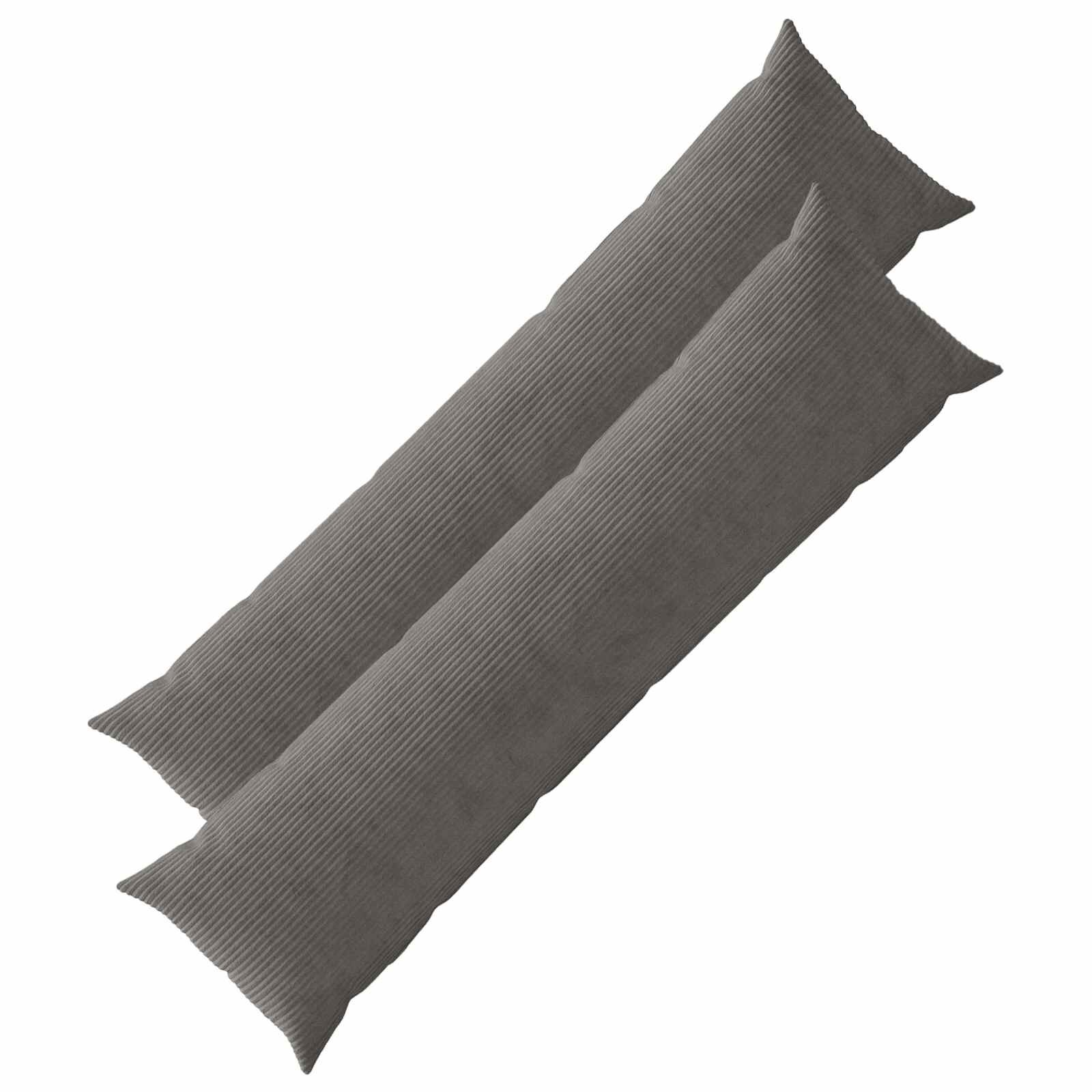 vidaXL Калъфка за възглавница 2 pcs HEERLEN Тъмносиво 40 x 145 см