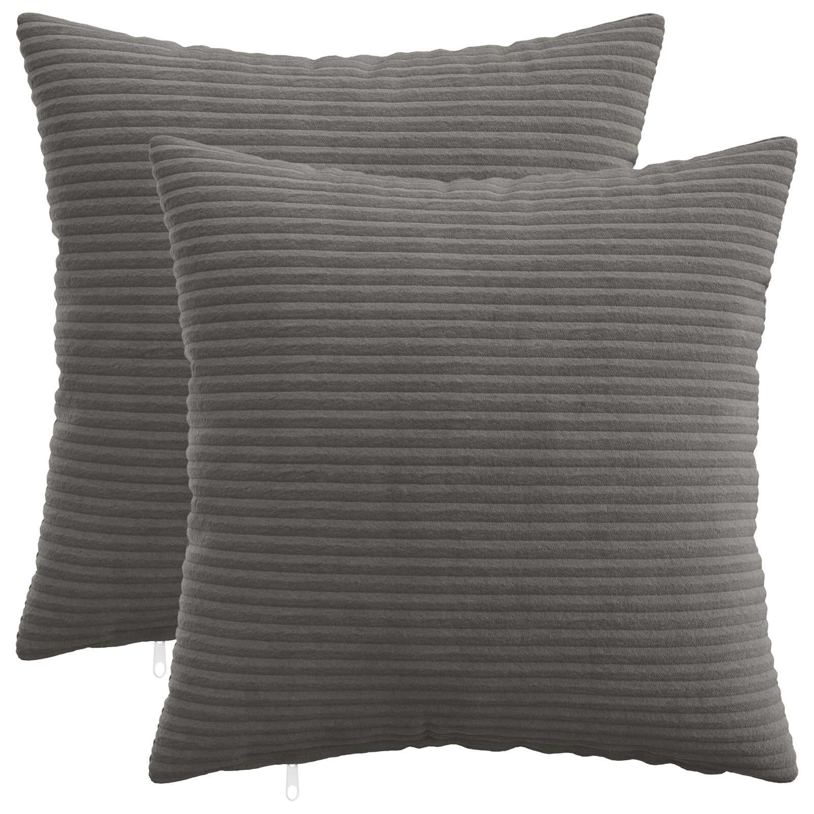 vidaXL Калъфка за възглавница 2 pcs HEERLEN Тъмносиво 45 x 45 cm
