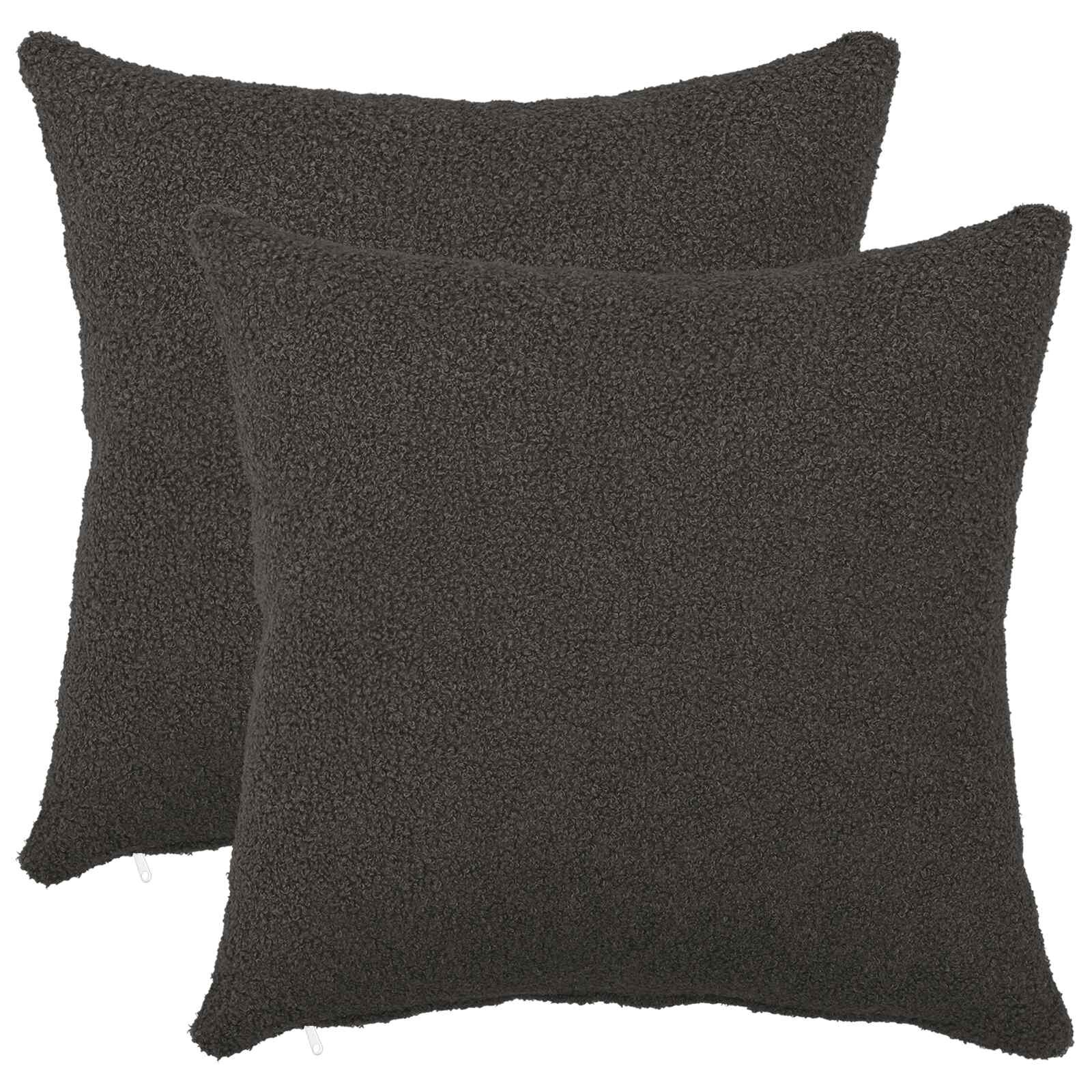 vidaXL Калъфка за възглавница 2 pcs HEERLEN Тъмносиво 50 x 50 cm Букле