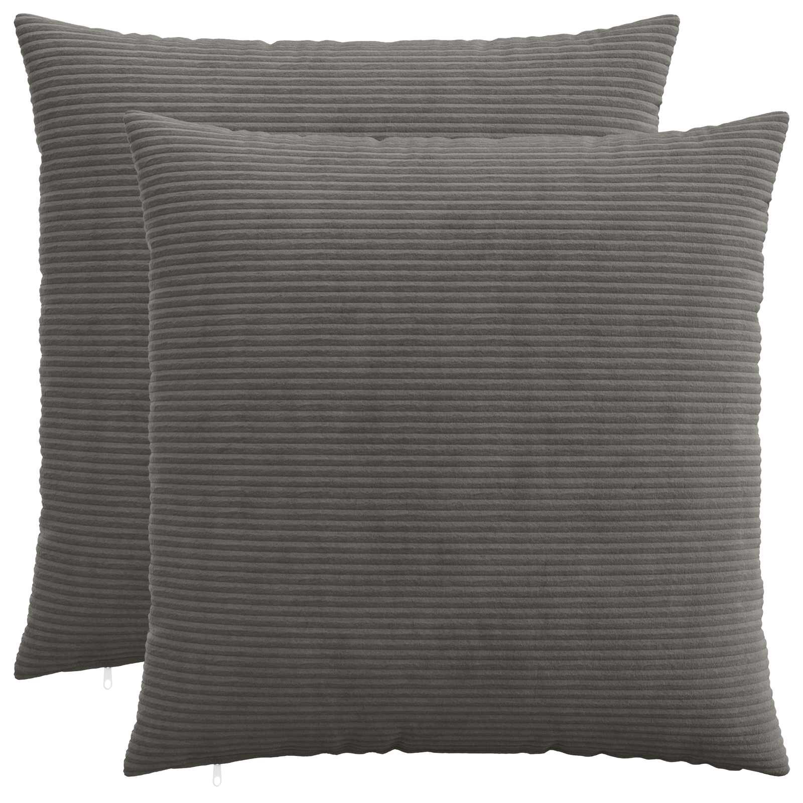 vidaXL Калъфка за възглавница 2 pcs HEERLEN Тъмносиво 70 x 70 cm